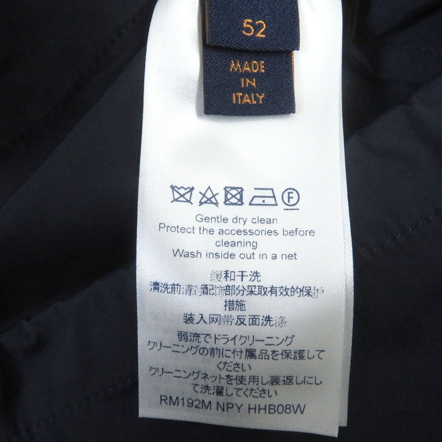 LOUIS VUITTON Blouson Nylon Navy 52