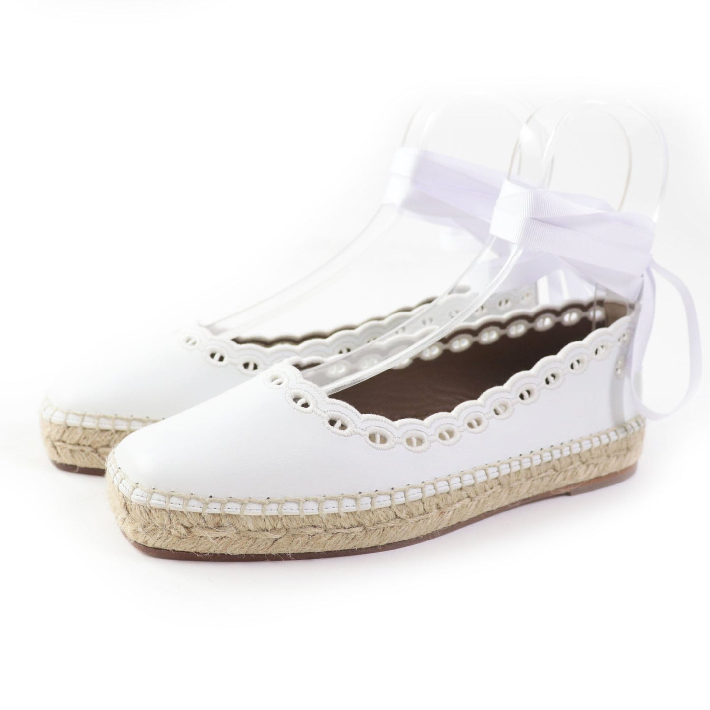 HERMES Leather shoes leather white Guapa 36