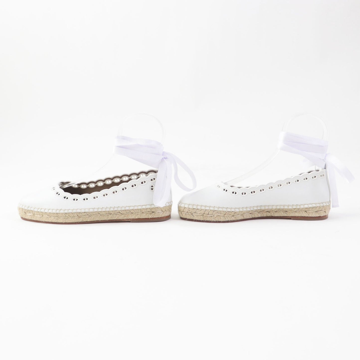 HERMES Leather shoes leather white Guapa 36