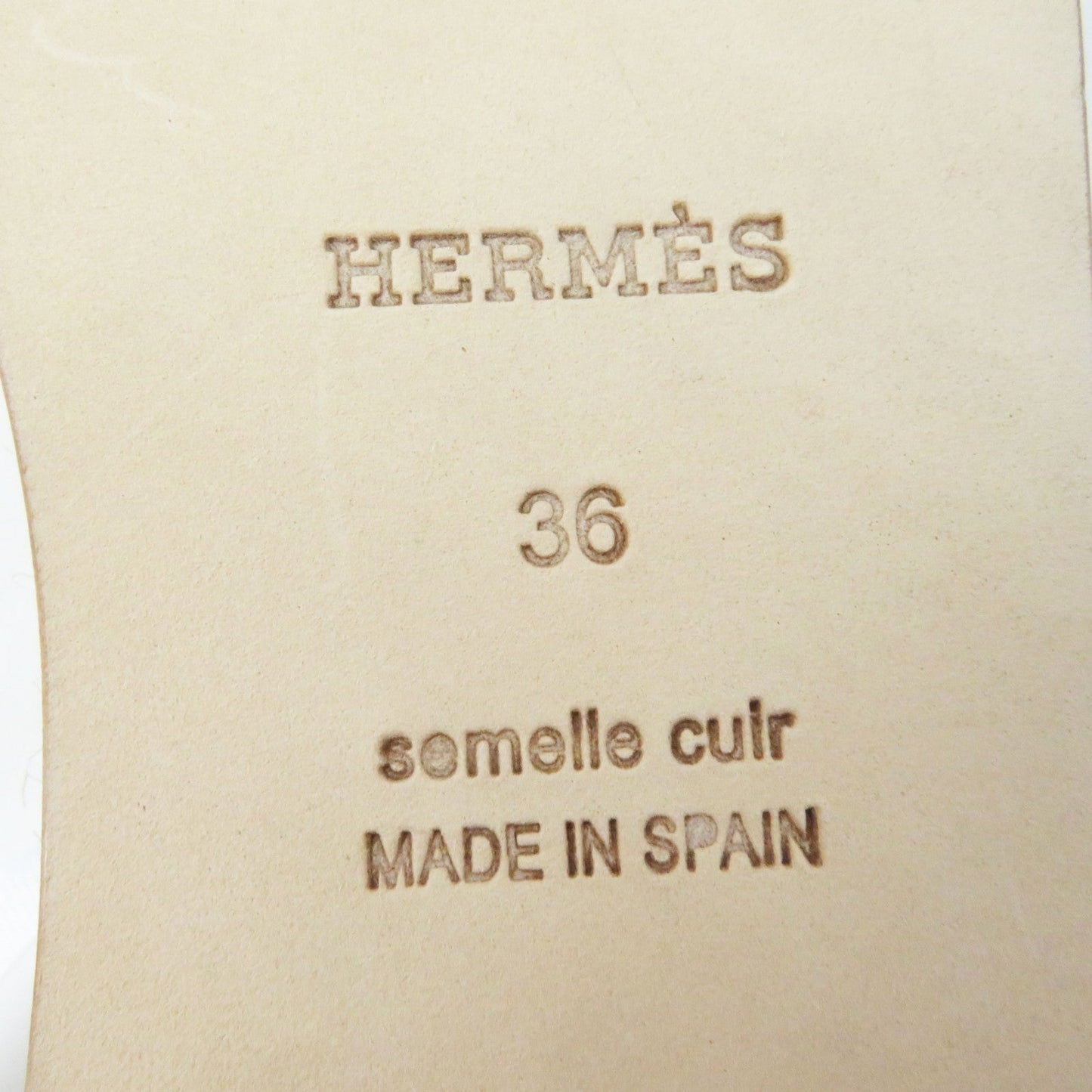 HERMES Leather shoes leather white Guapa 36