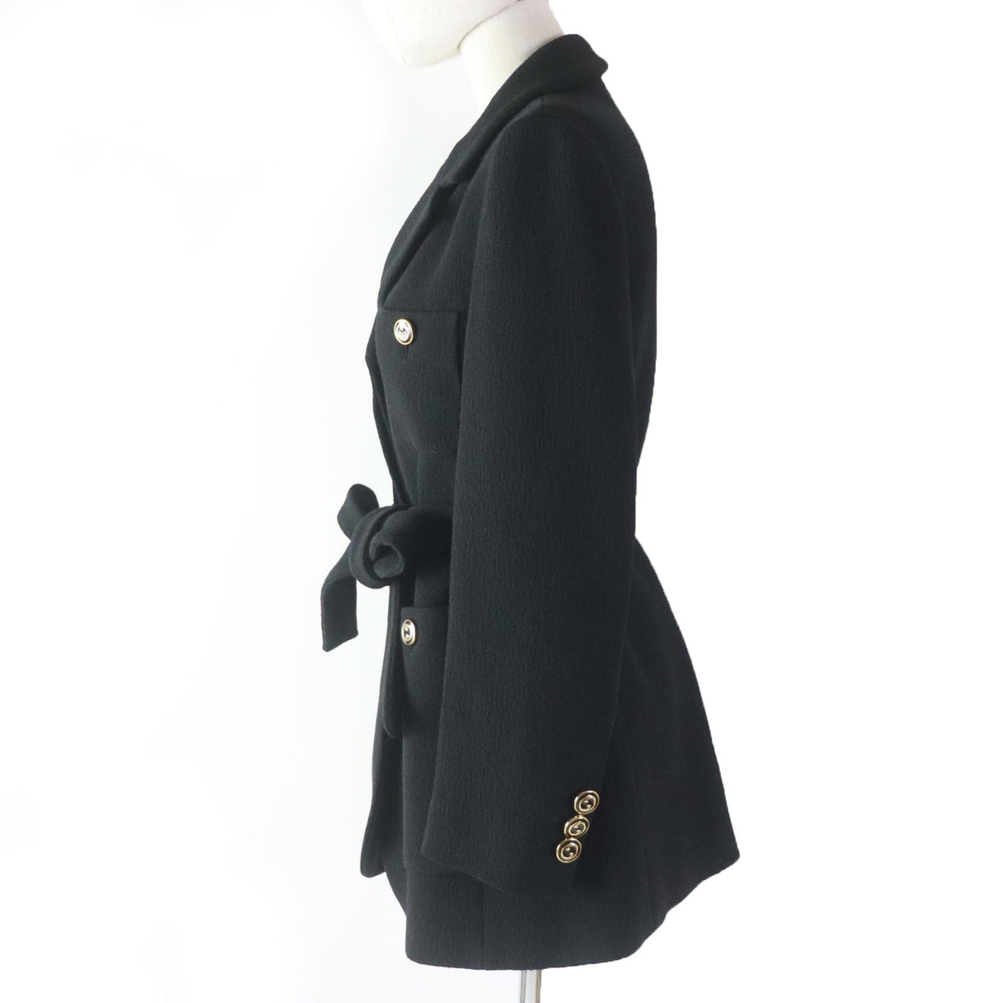 GUCCI coat 619253 Main: 100% wool, Lining: 100% rayon black Women 42 Used