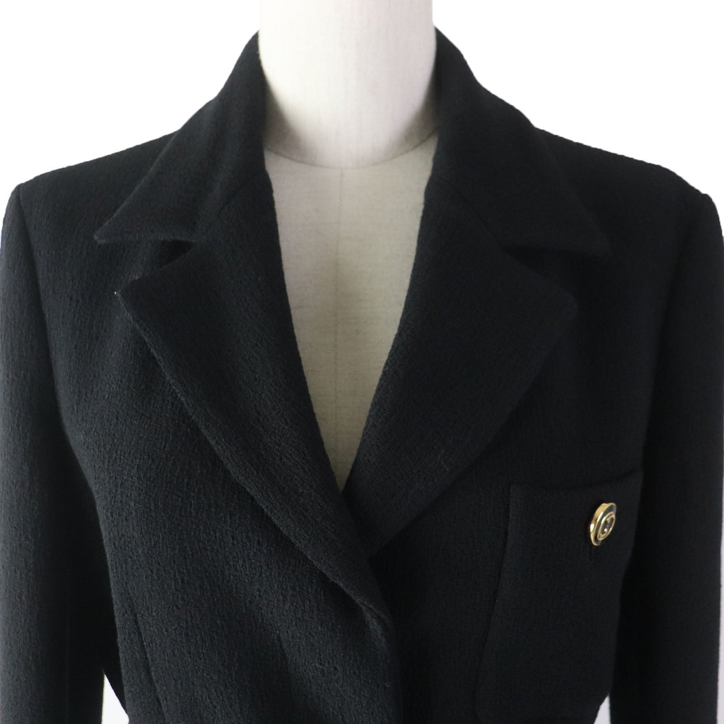 GUCCI coat 619253 Main: 100% wool, Lining: 100% rayon black Women 42 Used