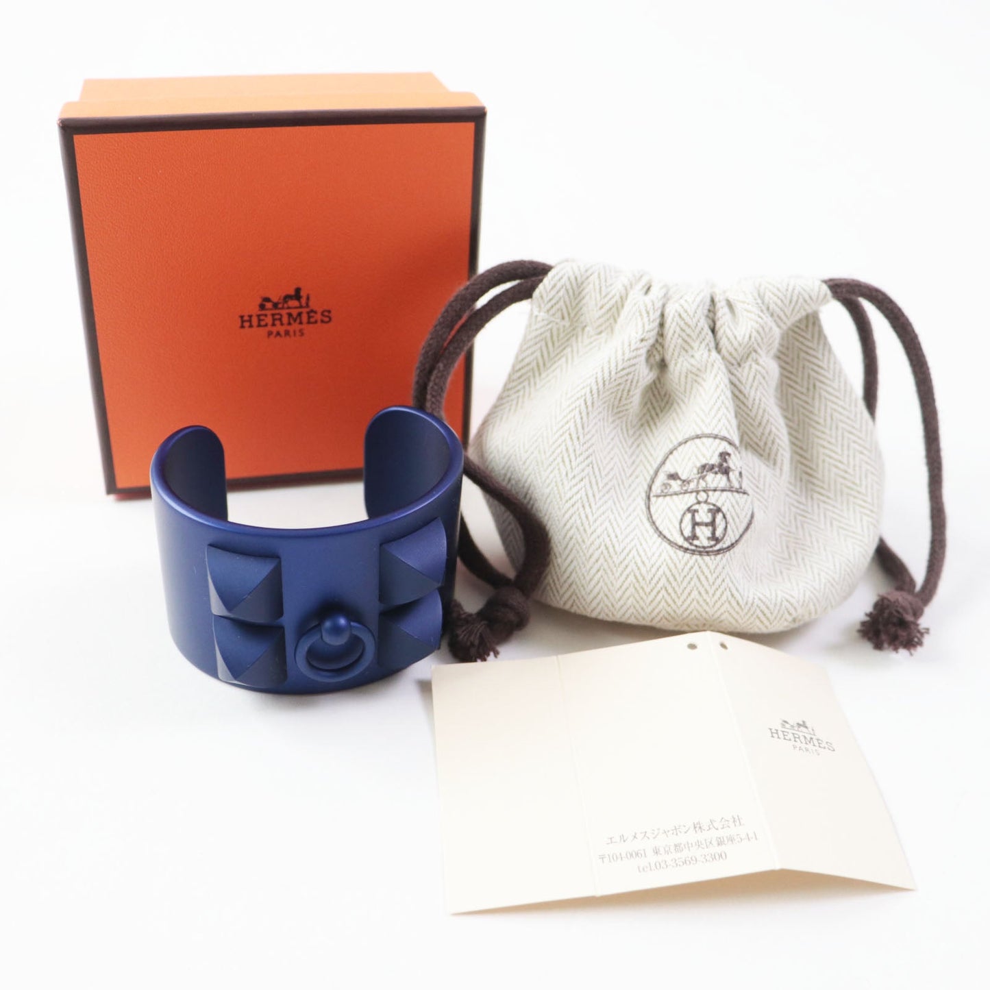 HERMES Bangle Aluminum Blue Uncle Cory Edssian