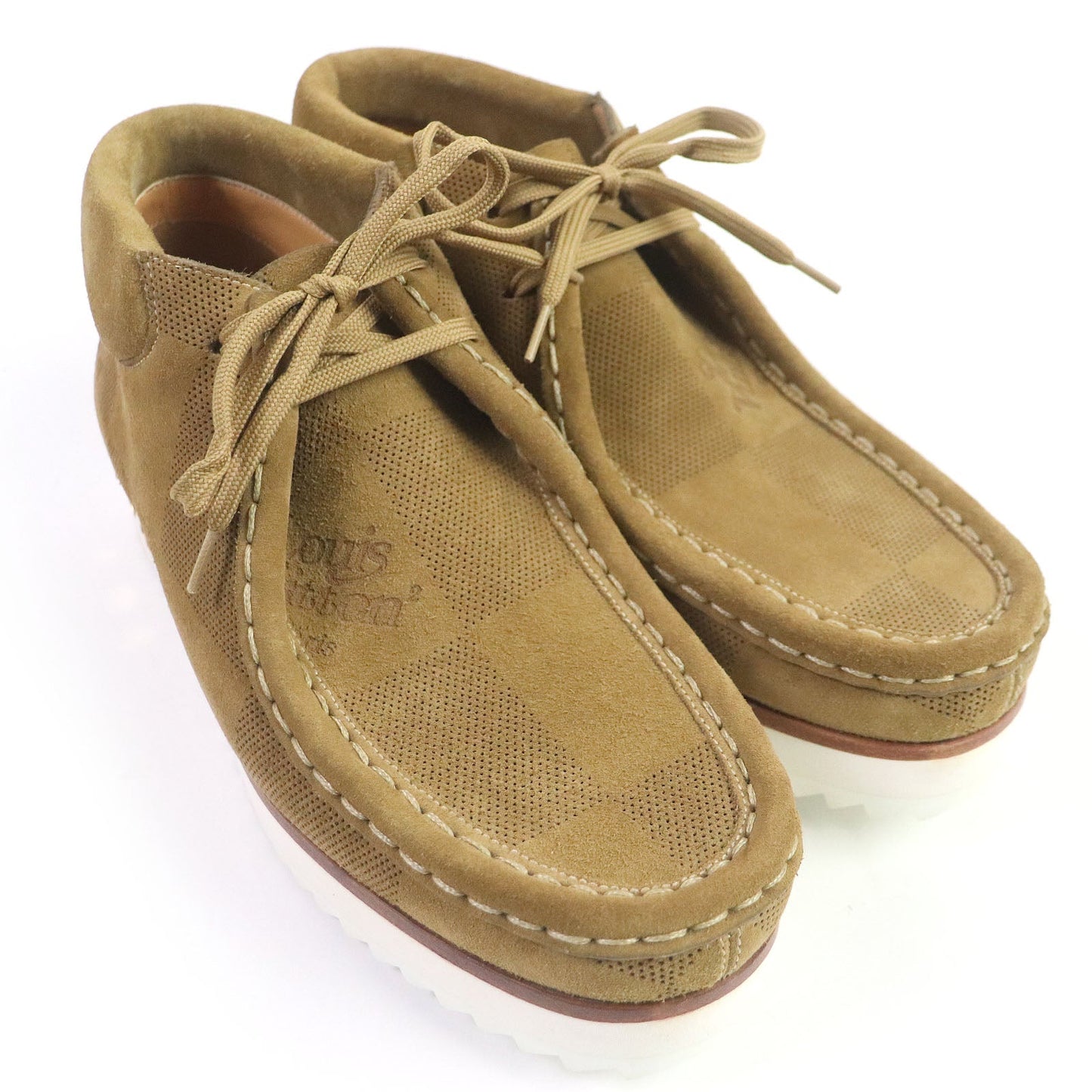 LOUIS VUITTON Ankle boots Main: Suede beige LV Mod Line mens 8 Used
