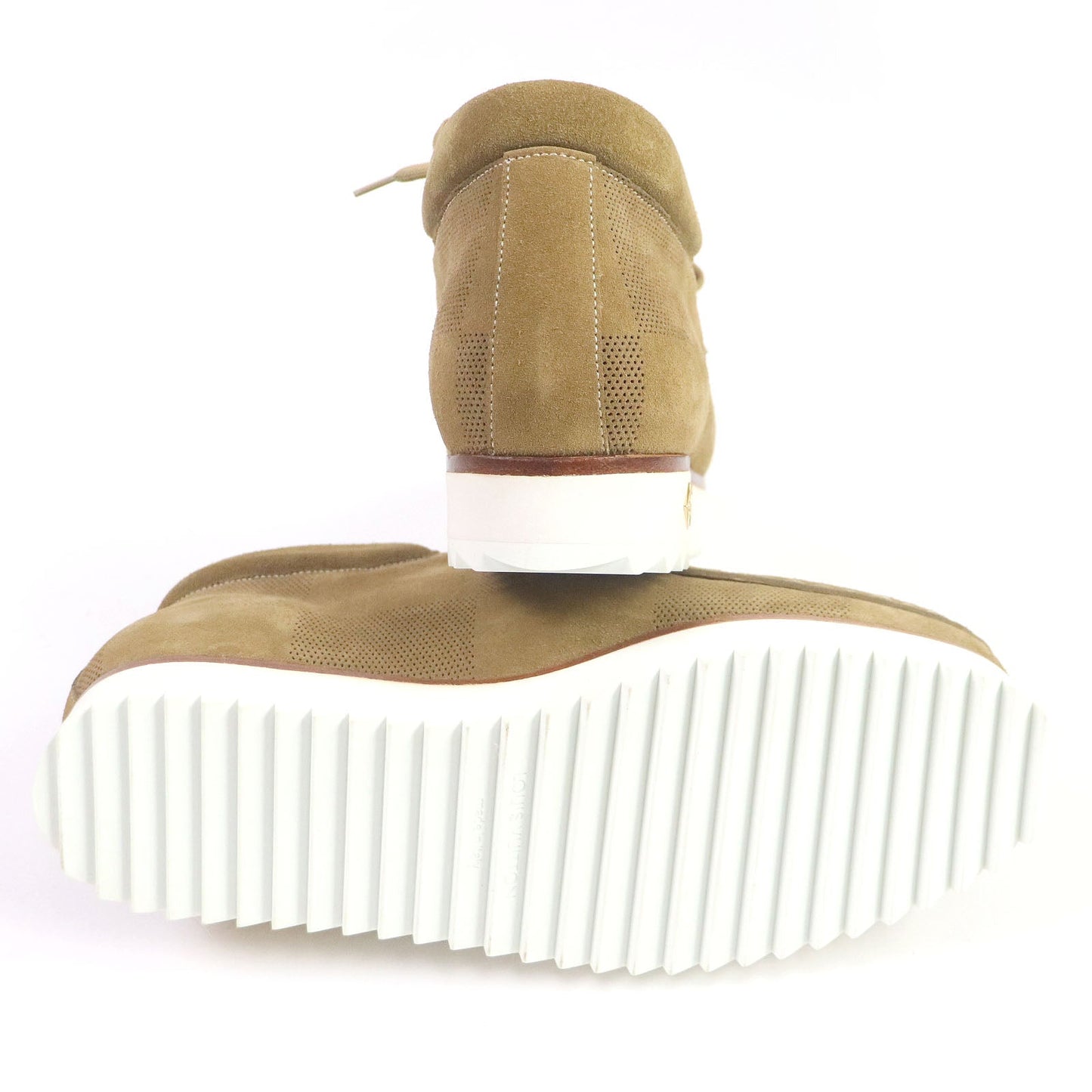 LOUIS VUITTON Ankle boots Main: Suede beige LV Mod Line mens 8 Used