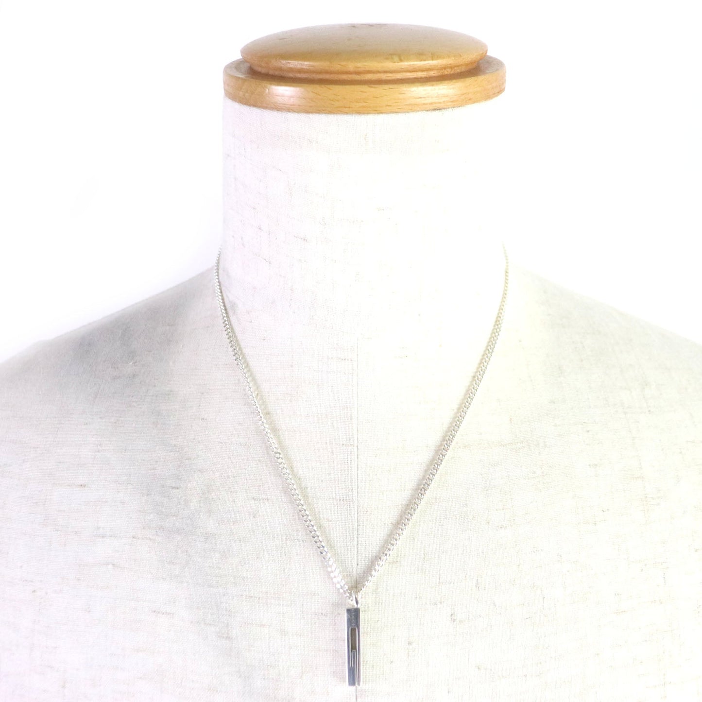 GUCCI Necklace AG925 Silver Cutout G