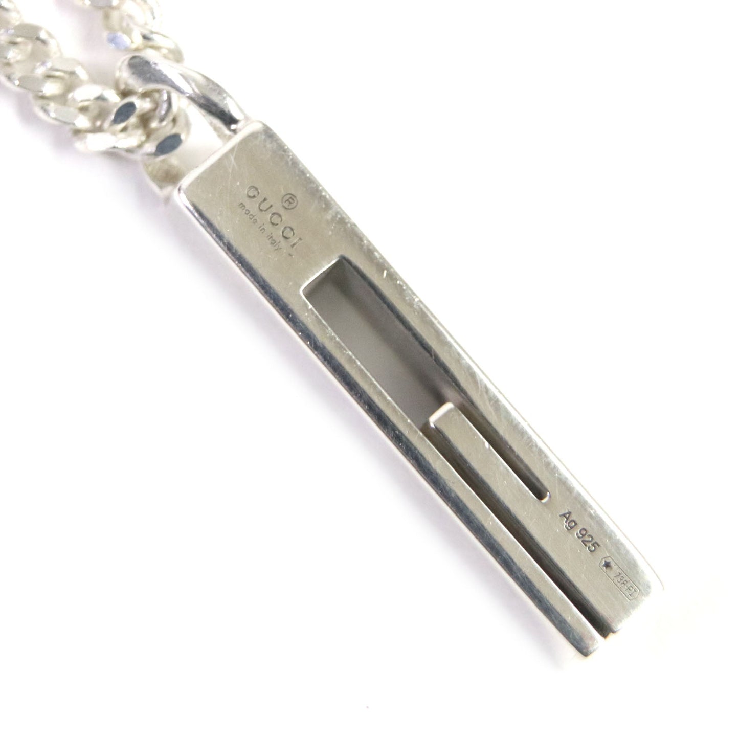 GUCCI Necklace AG925 Silver Cutout G