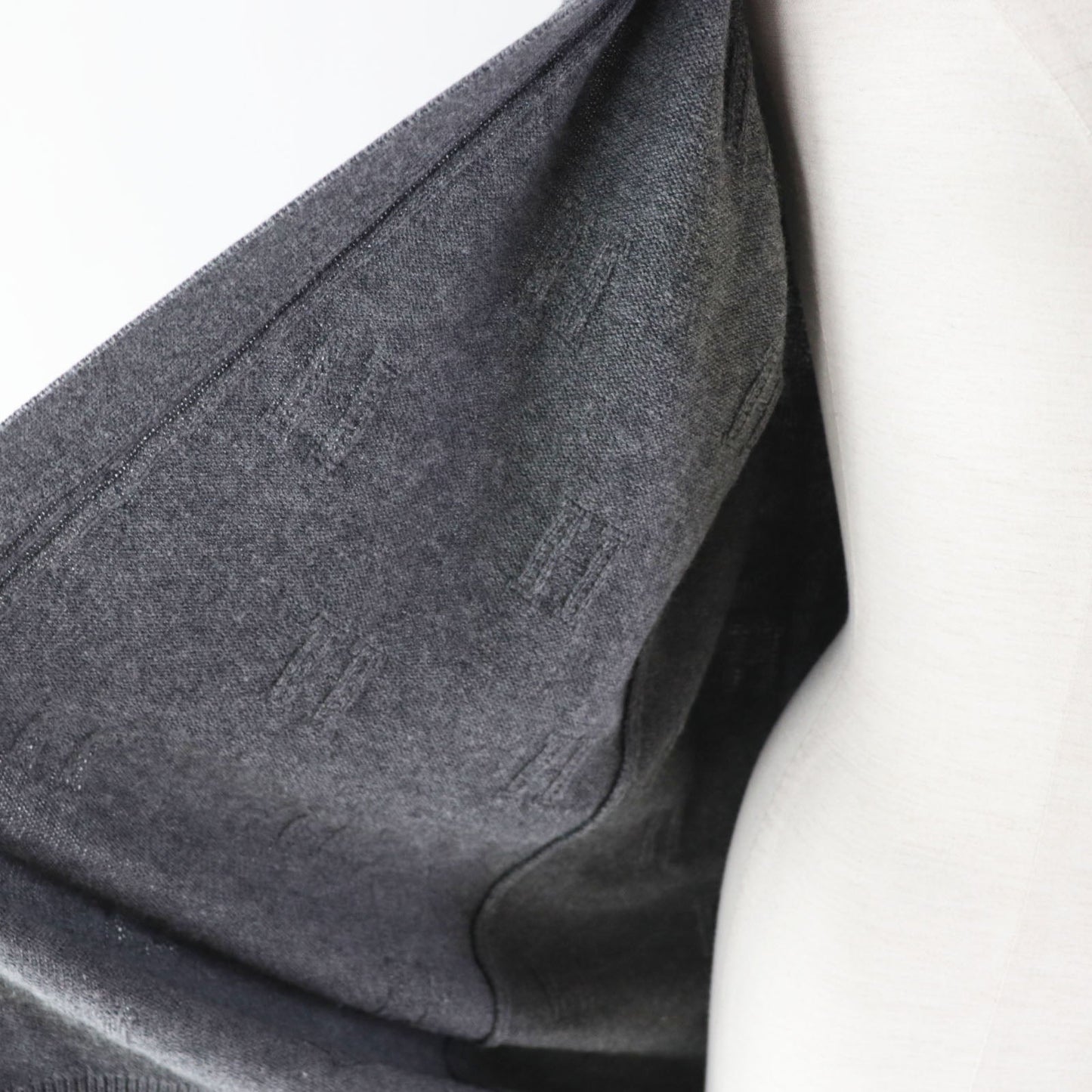 HERMES cardigan wool Dark gray 36