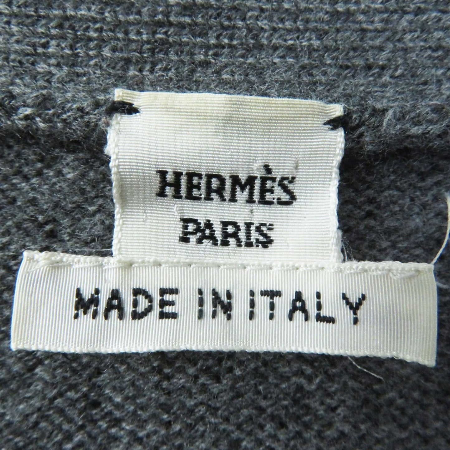 HERMES cardigan wool Dark gray 36