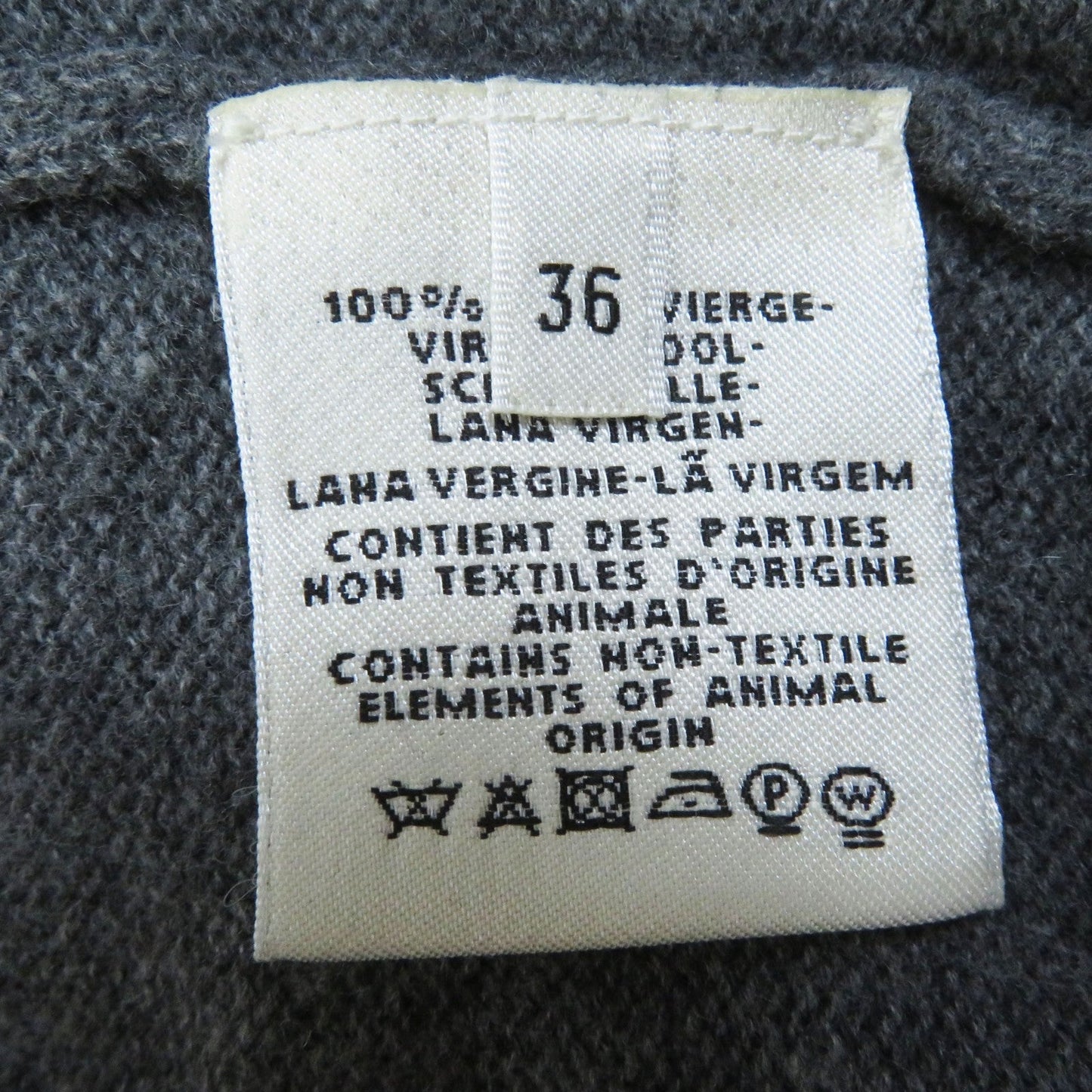 HERMES cardigan wool Dark gray 36
