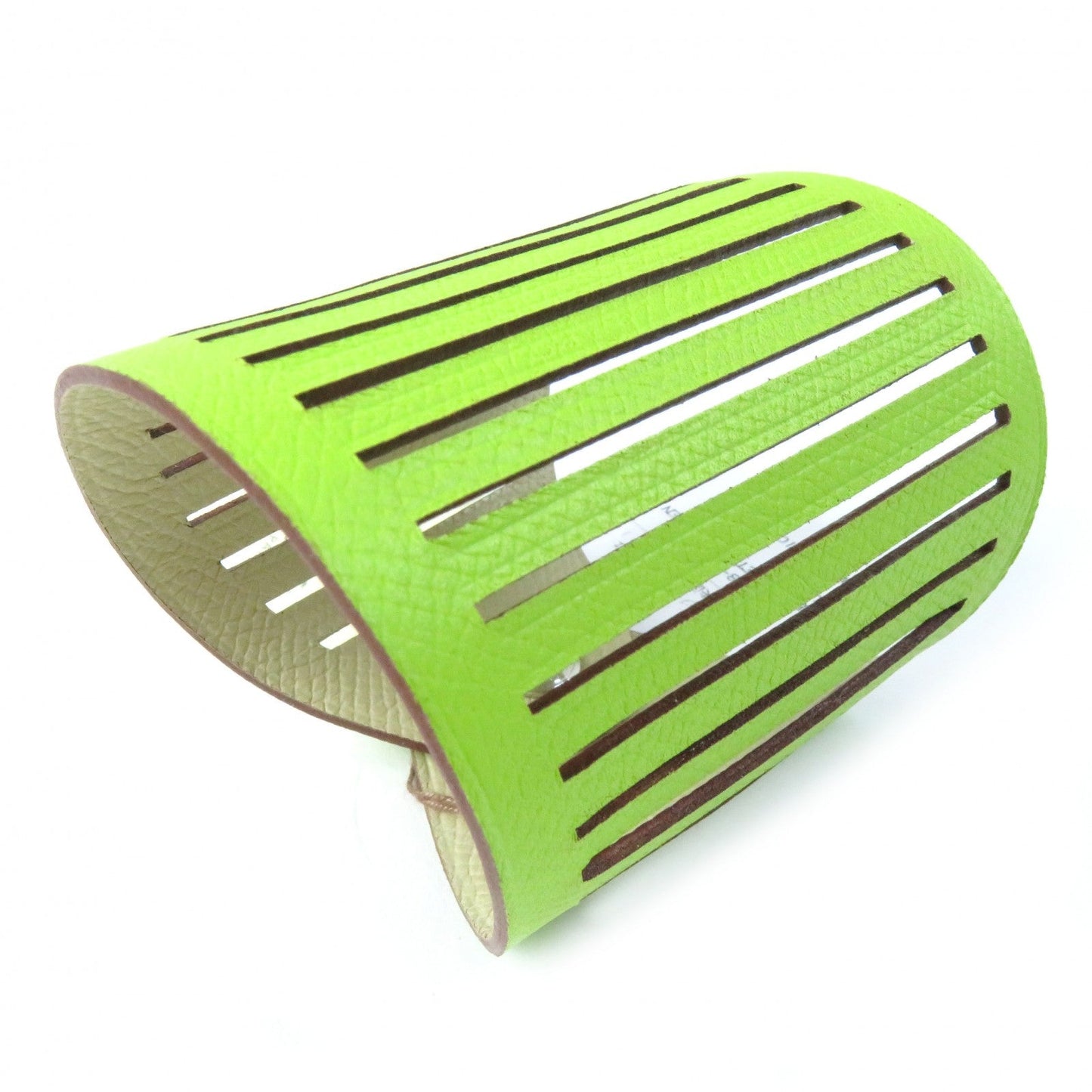 HERMES bracelet leather light green beige Petit Ash