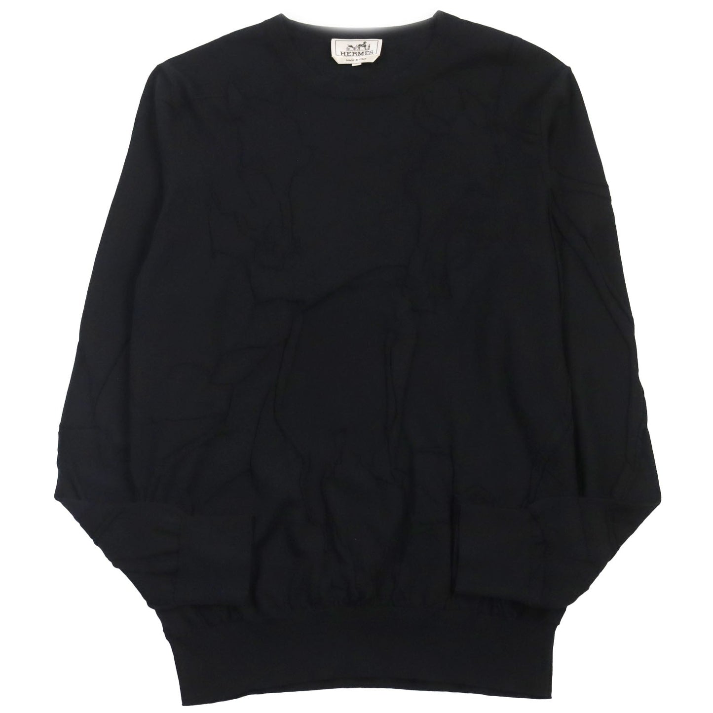 HERMES sweater cotton black L