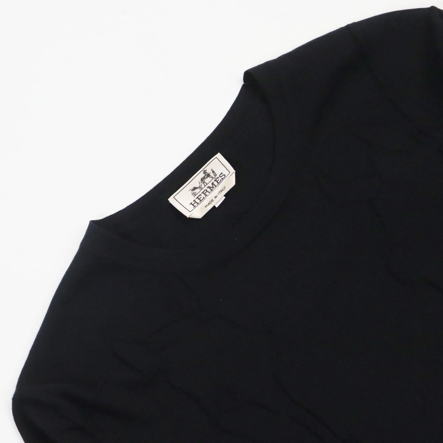 HERMES sweater cotton black L