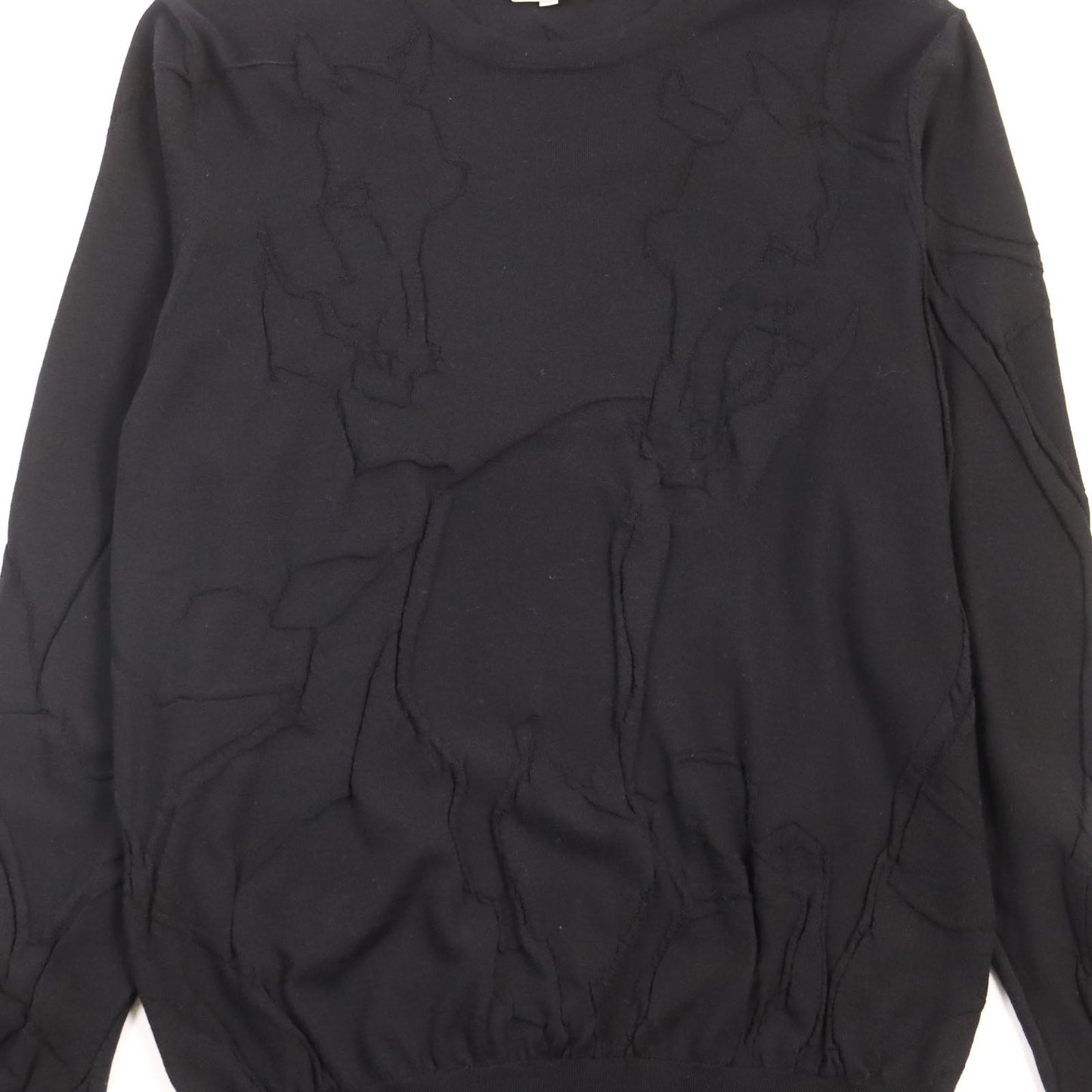 HERMES sweater cotton black L