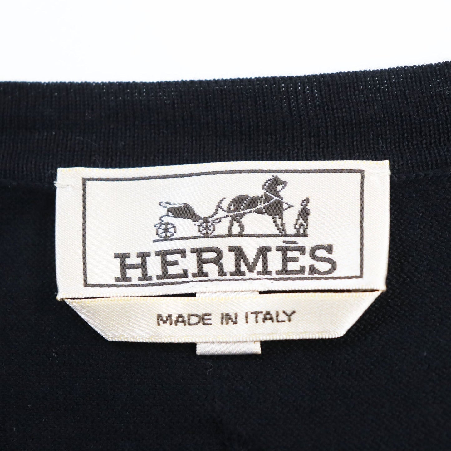 HERMES sweater cotton black L