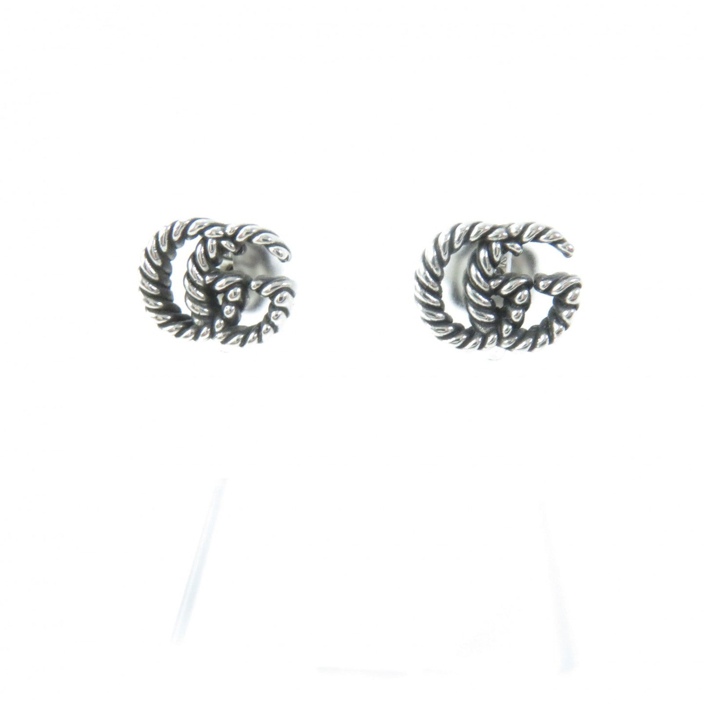 GUCCI Pierce 627755 AG925 Silver Twist Torsion GG Marmont Double G Pierce