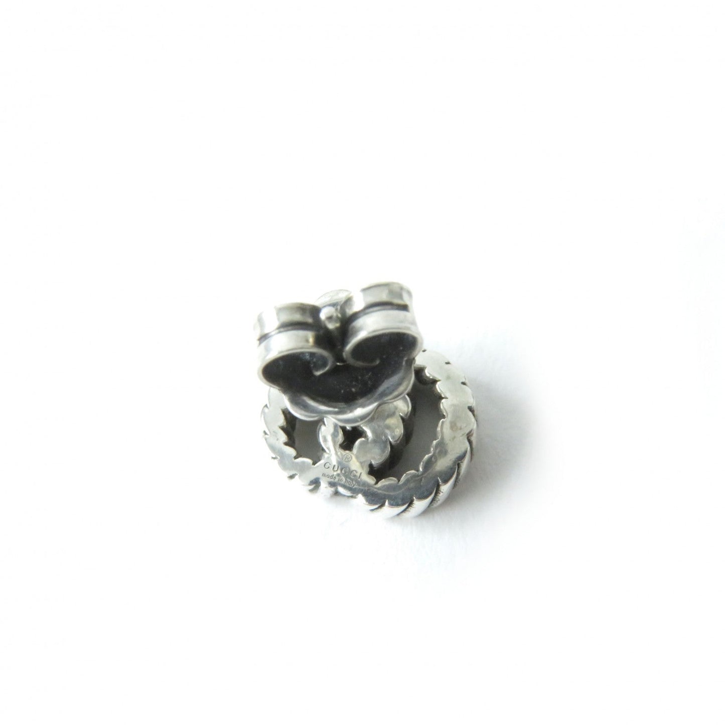 GUCCI Pierce 627755 AG925 Silver Twist Torsion GG Marmont Double G Pierce
