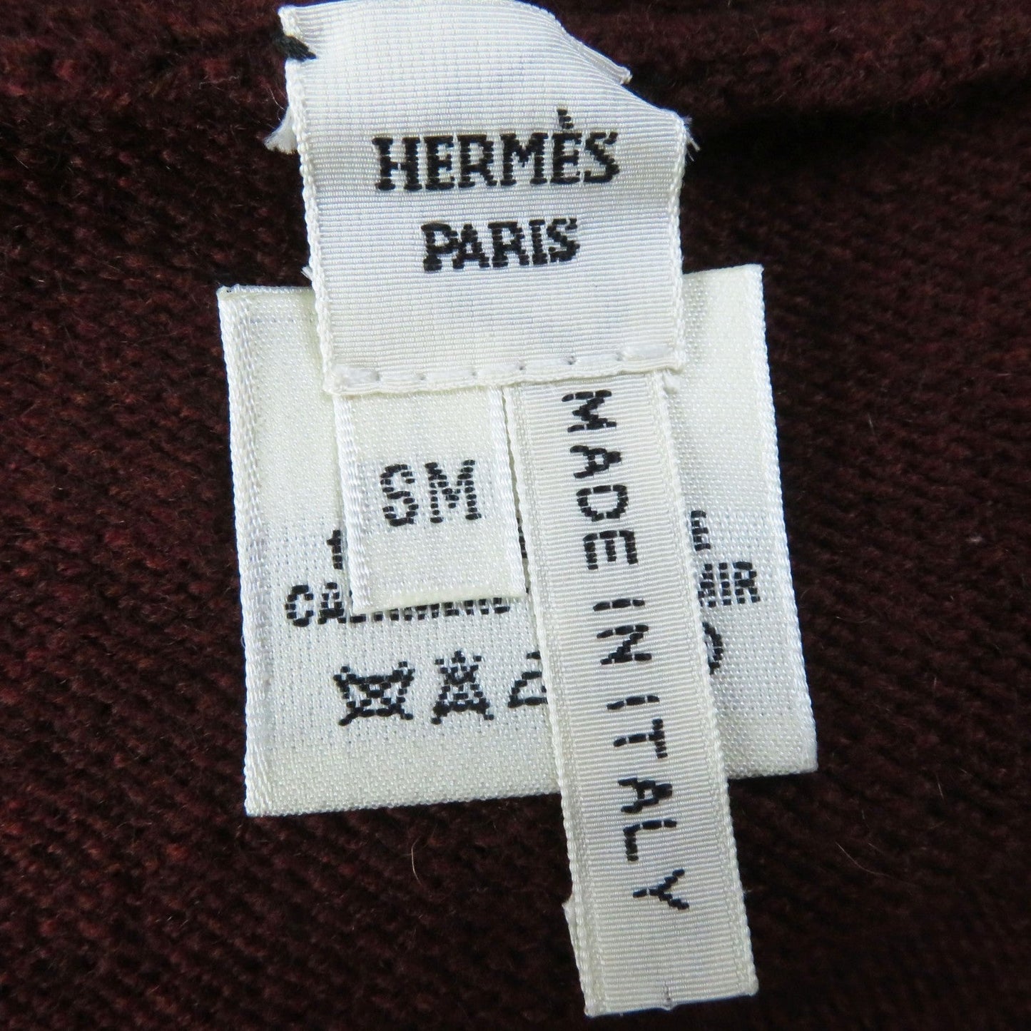 HERMES knit cashmere Brown