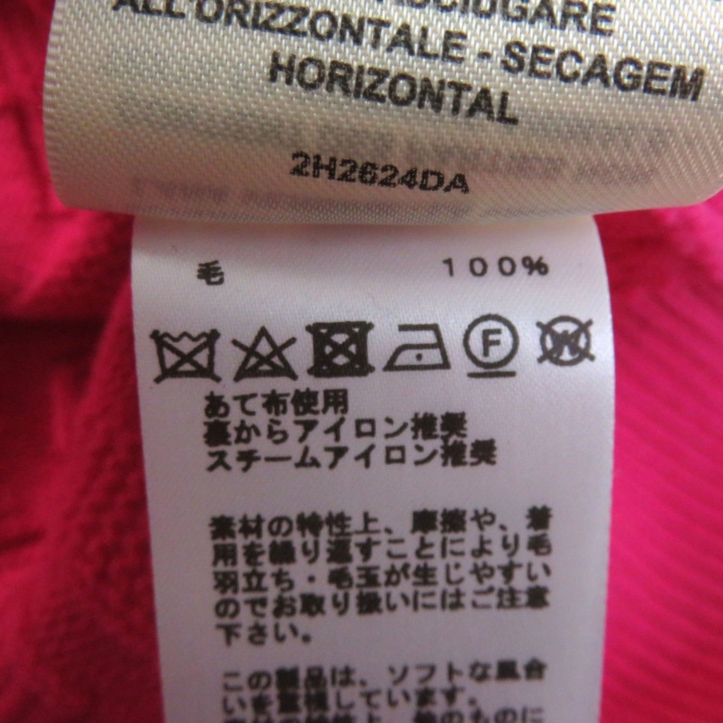 HERMES Hoodie wool pink 44