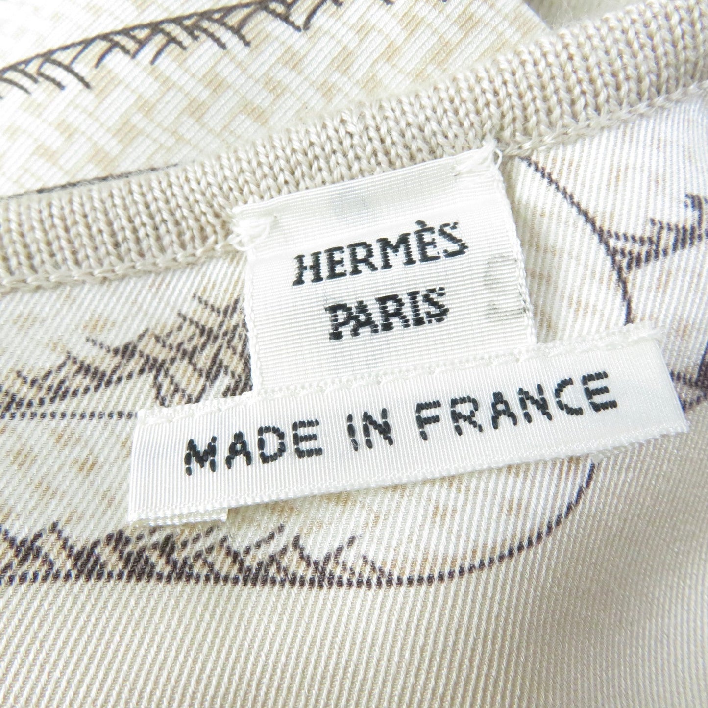 HERMES ensemble silk beige Napoleon 34