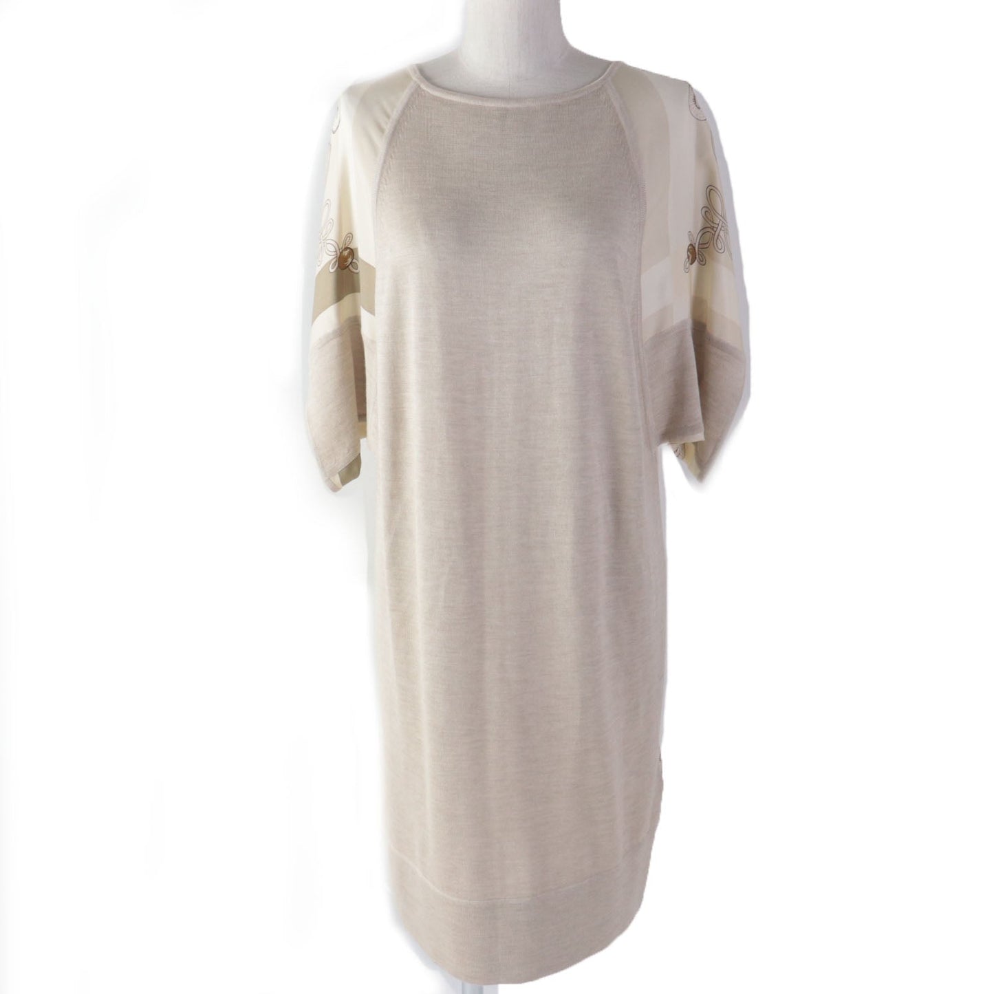 HERMES ensemble silk beige Napoleon 34