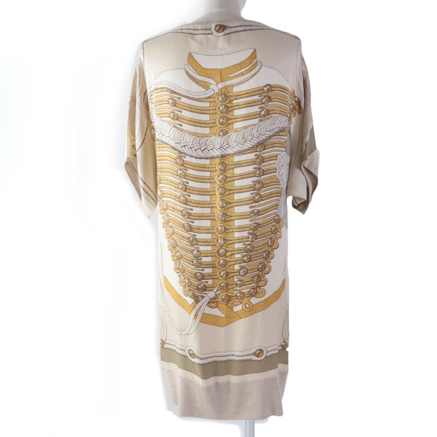HERMES ensemble silk beige Napoleon 34