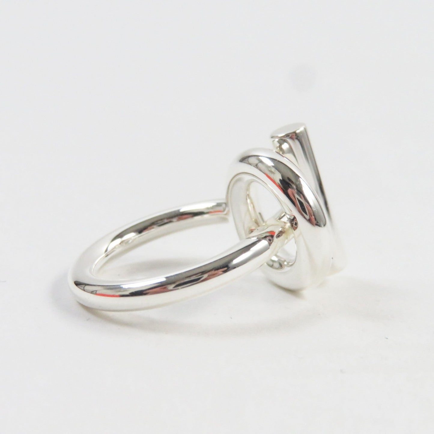 HERMES Ring SV925 Silver Echape 51