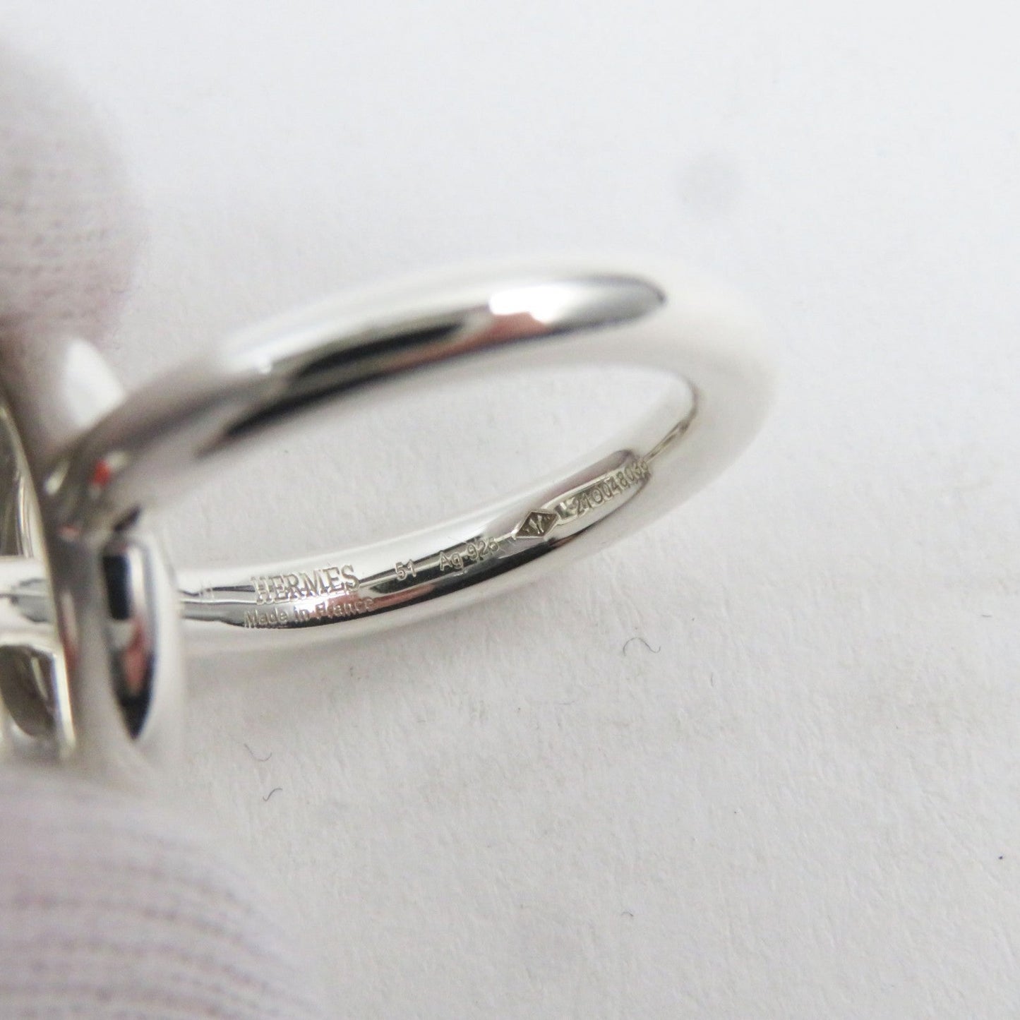 HERMES Ring SV925 Silver Echape 51