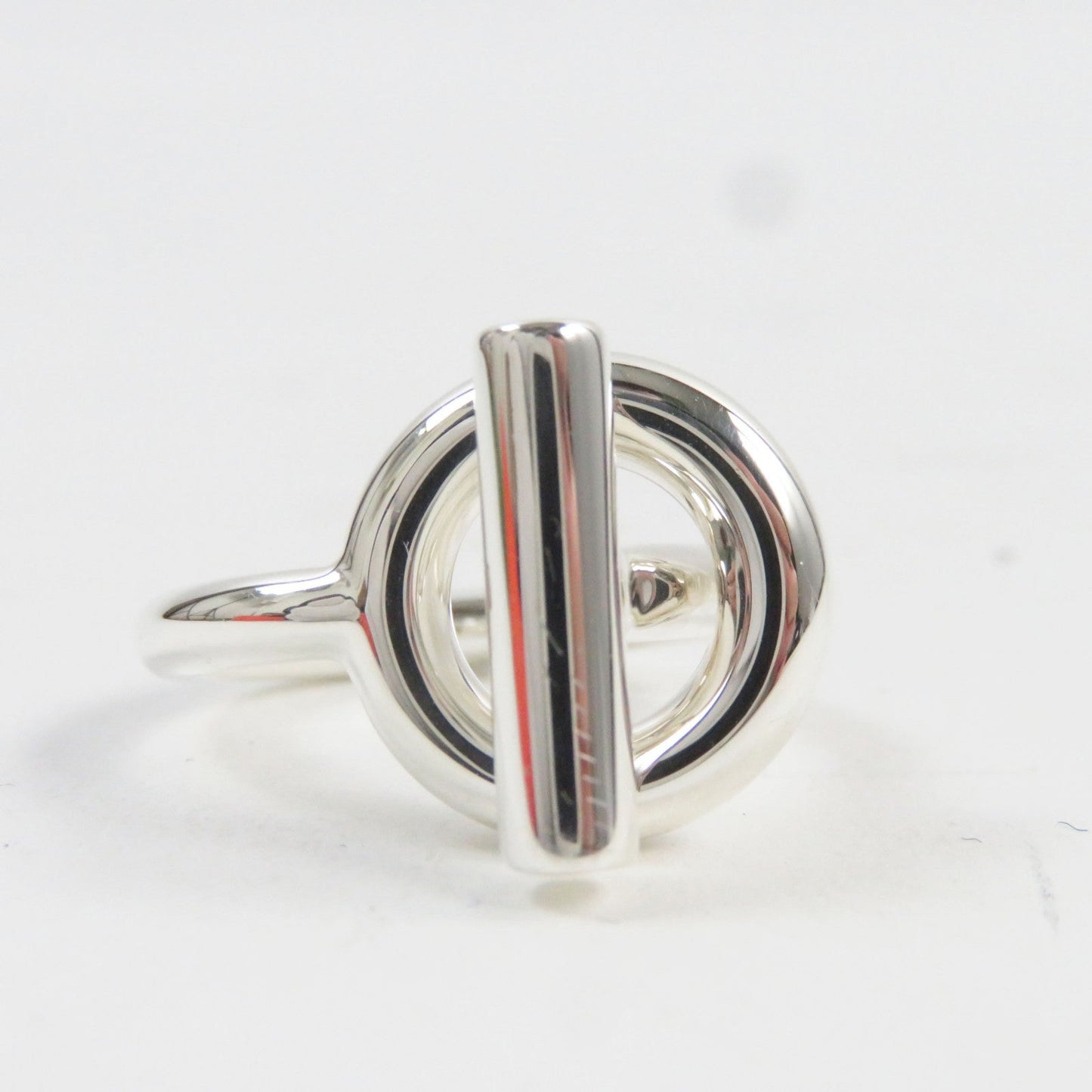 HERMES Ring SV925 Silver Echape 51