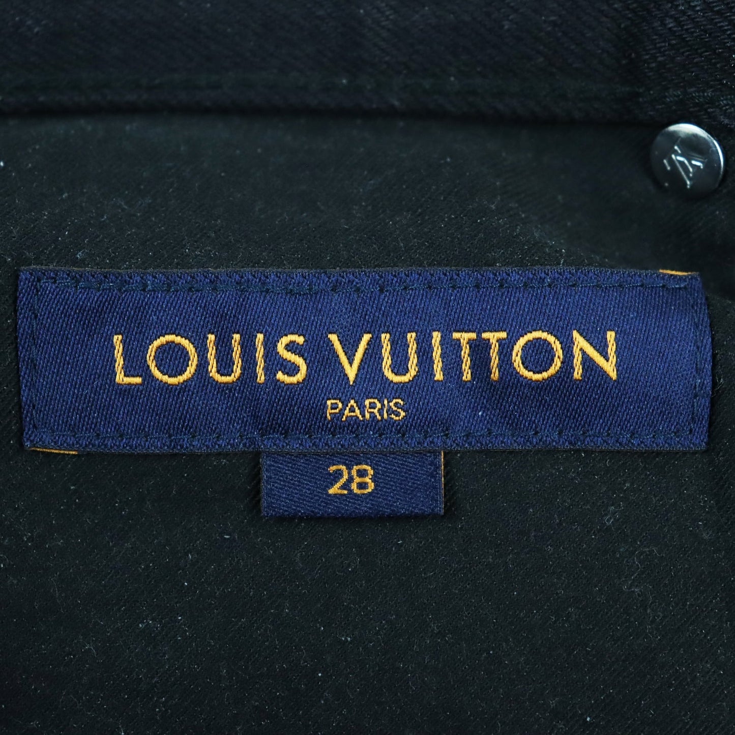 LOUIS VUITTON Denim pants HID70WDKN A304 cotton black 28