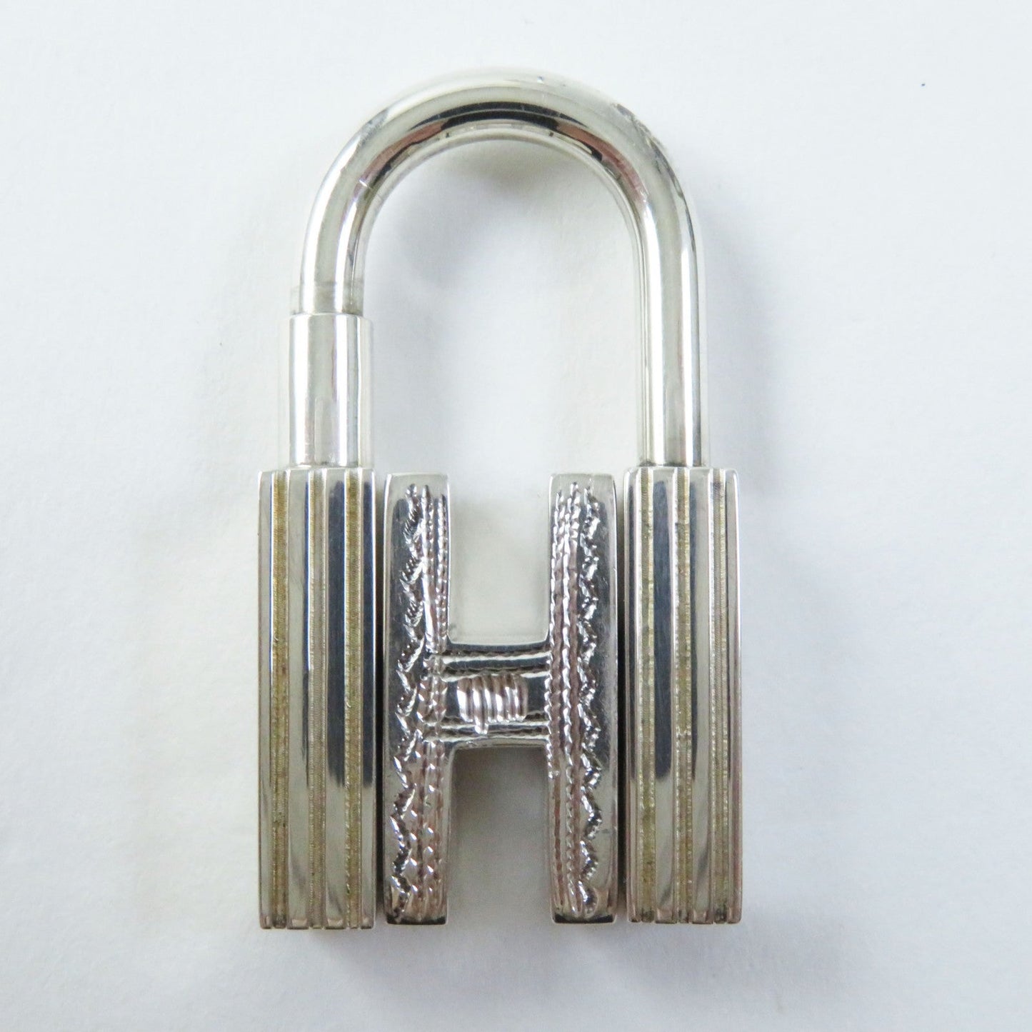 HERMES charm SV925 Silver Pendant Cadena Touareg H motif
