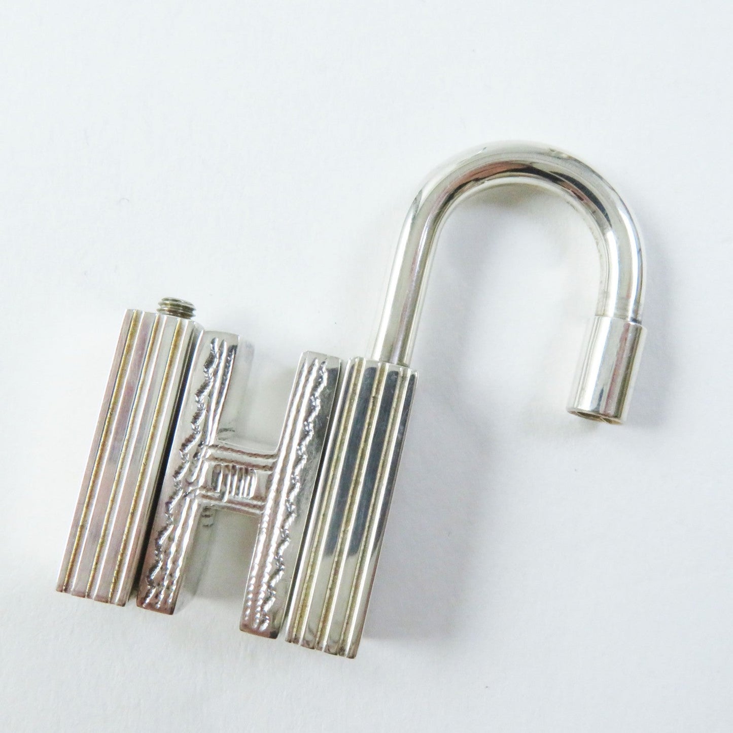 HERMES charm SV925 Silver Pendant Cadena Touareg H motif