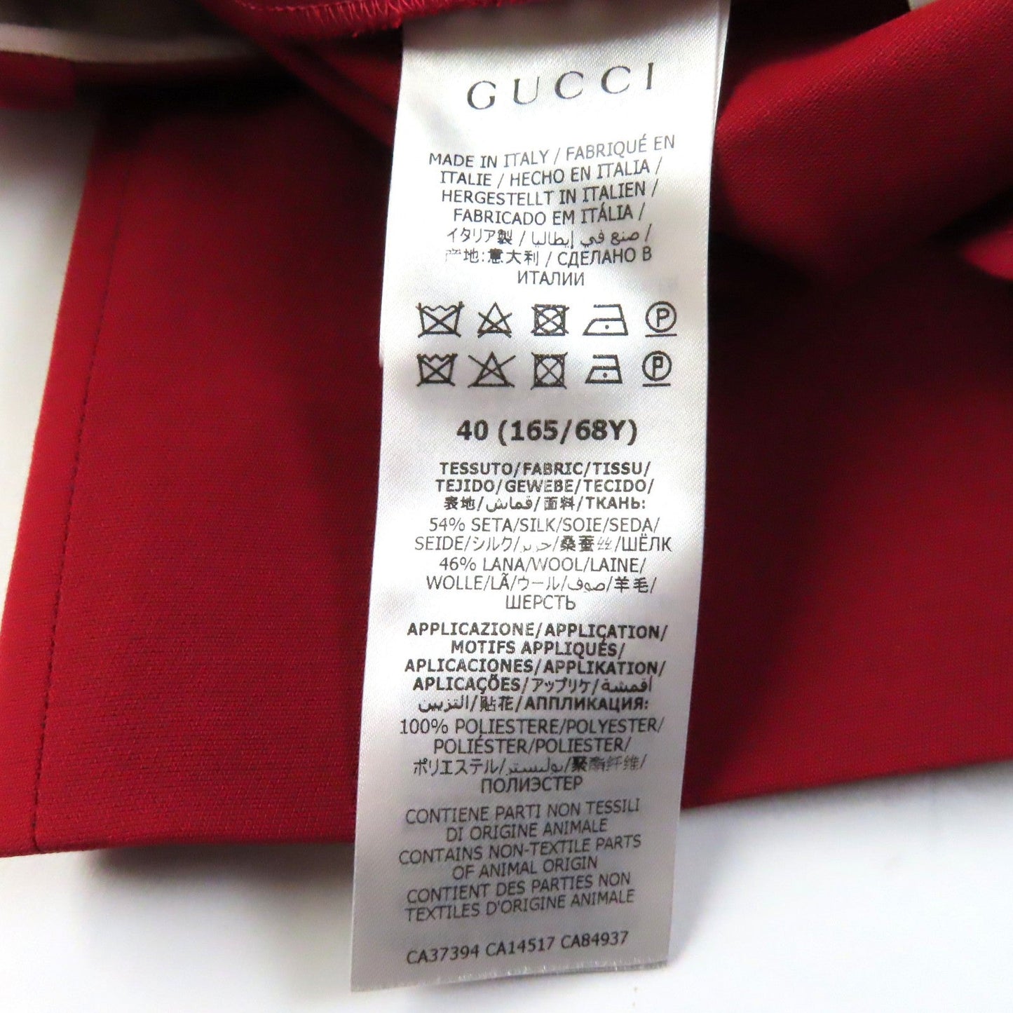 GUCCI Pants 624953 silk Red 40