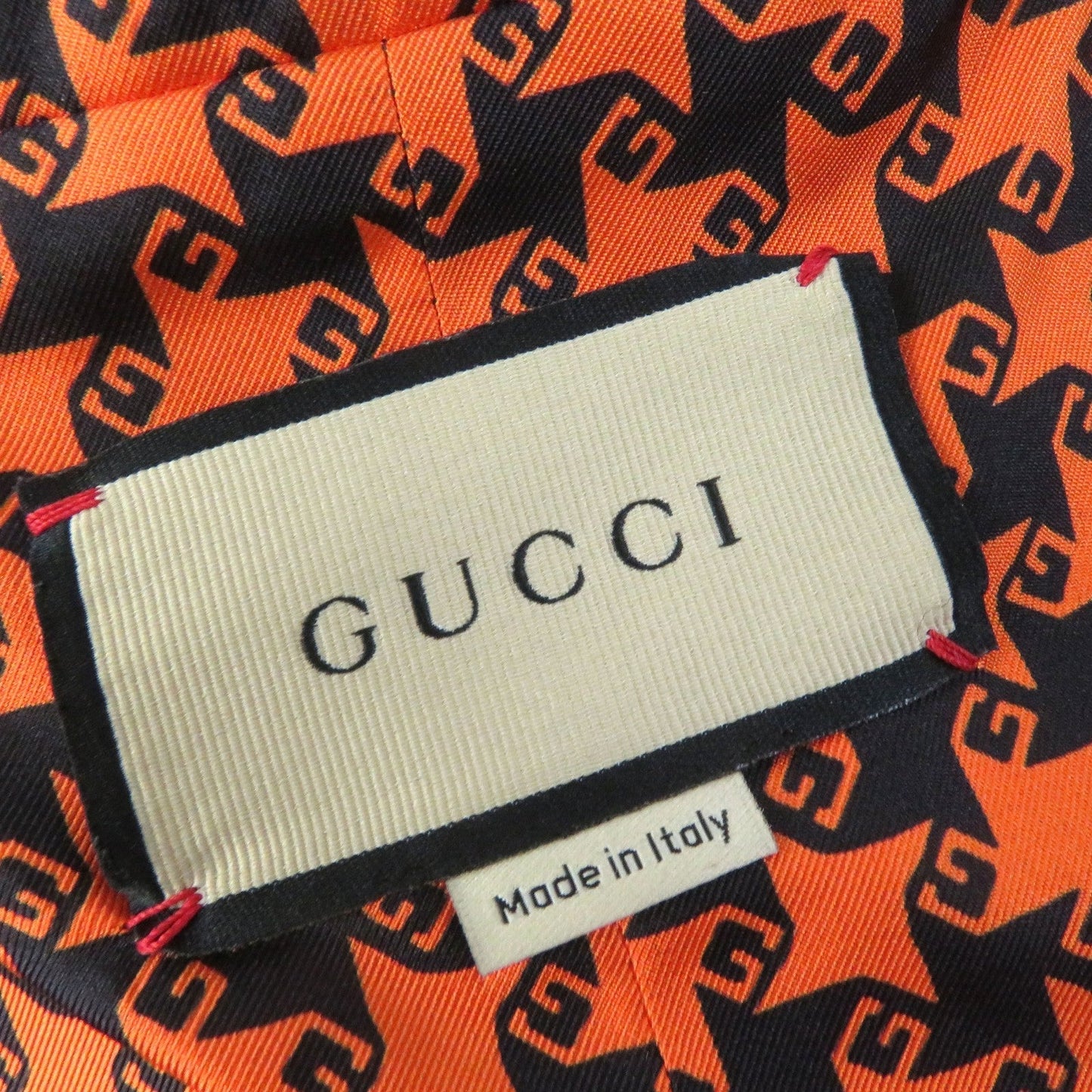 GUCCI coat Outer: 90% wool, Outer: 10% nylon, Lining: 100% silk Orange black 674323 Women 42 Used