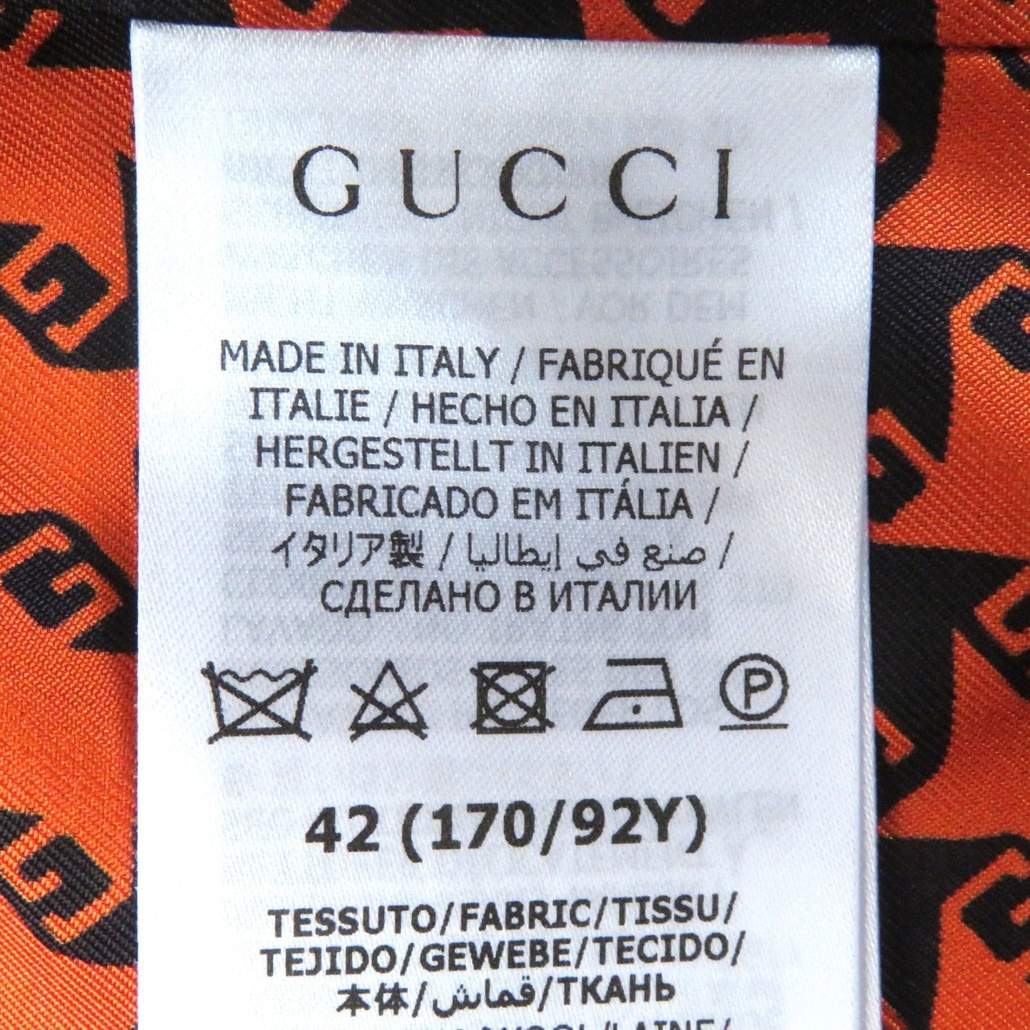 GUCCI coat Outer: 90% wool, Outer: 10% nylon, Lining: 100% silk Orange black 674323 Women 42 Used