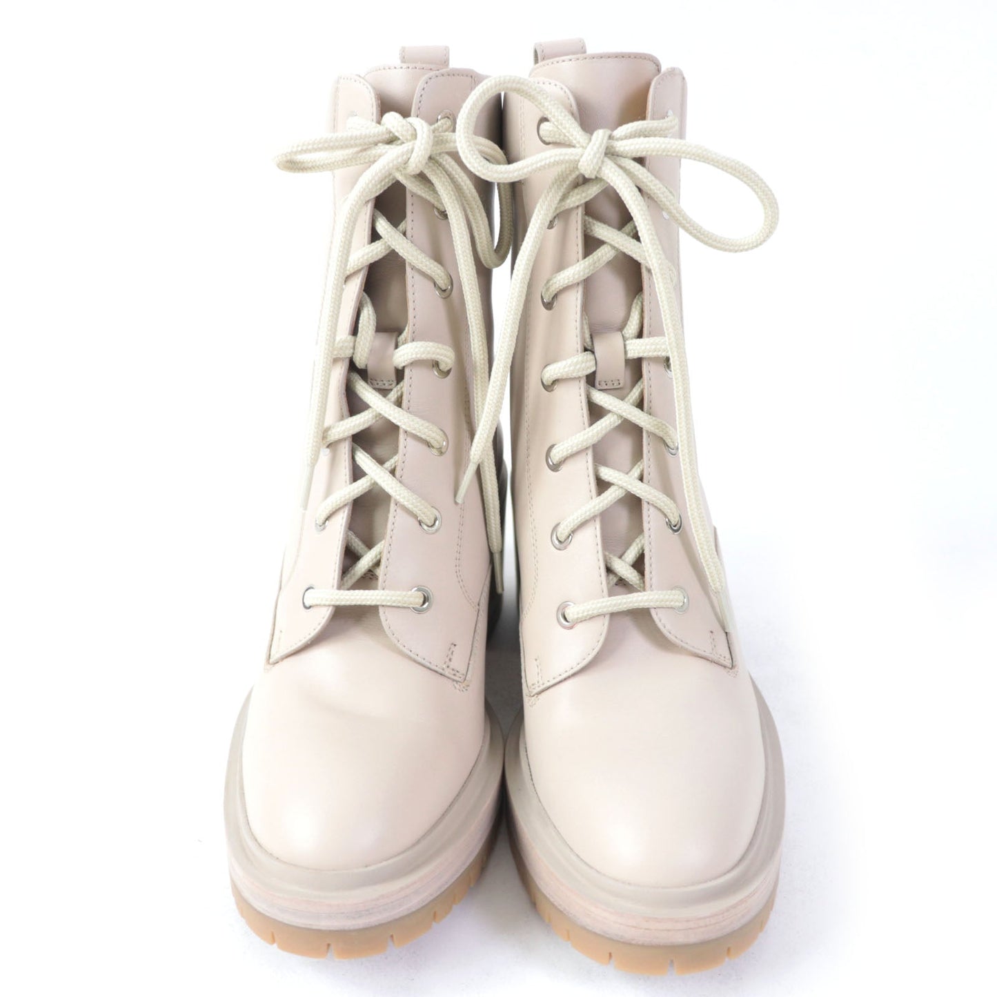 HERMES Ankle boots Main: Leather pink beige Women 37 Used