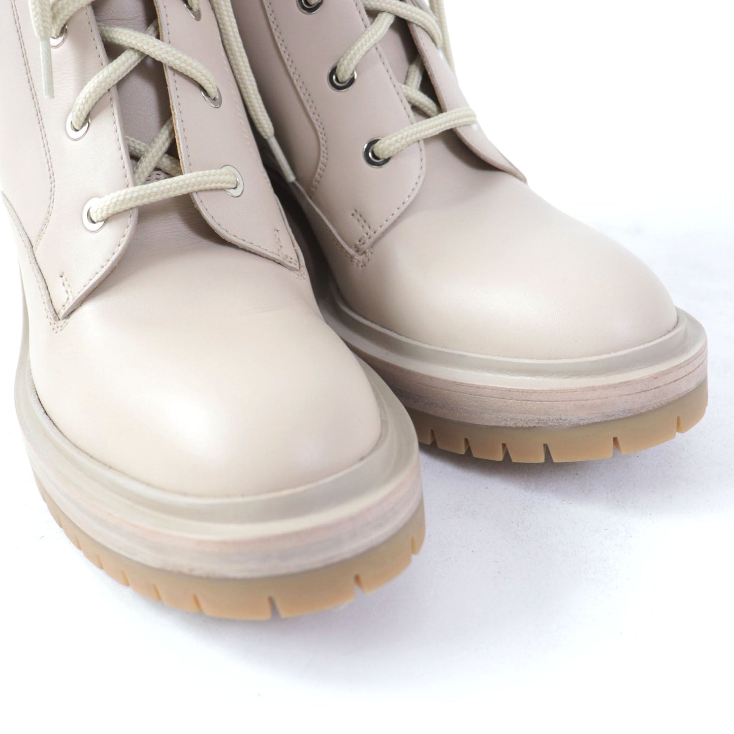 HERMES Ankle boots Main: Leather pink beige Women 37 Used