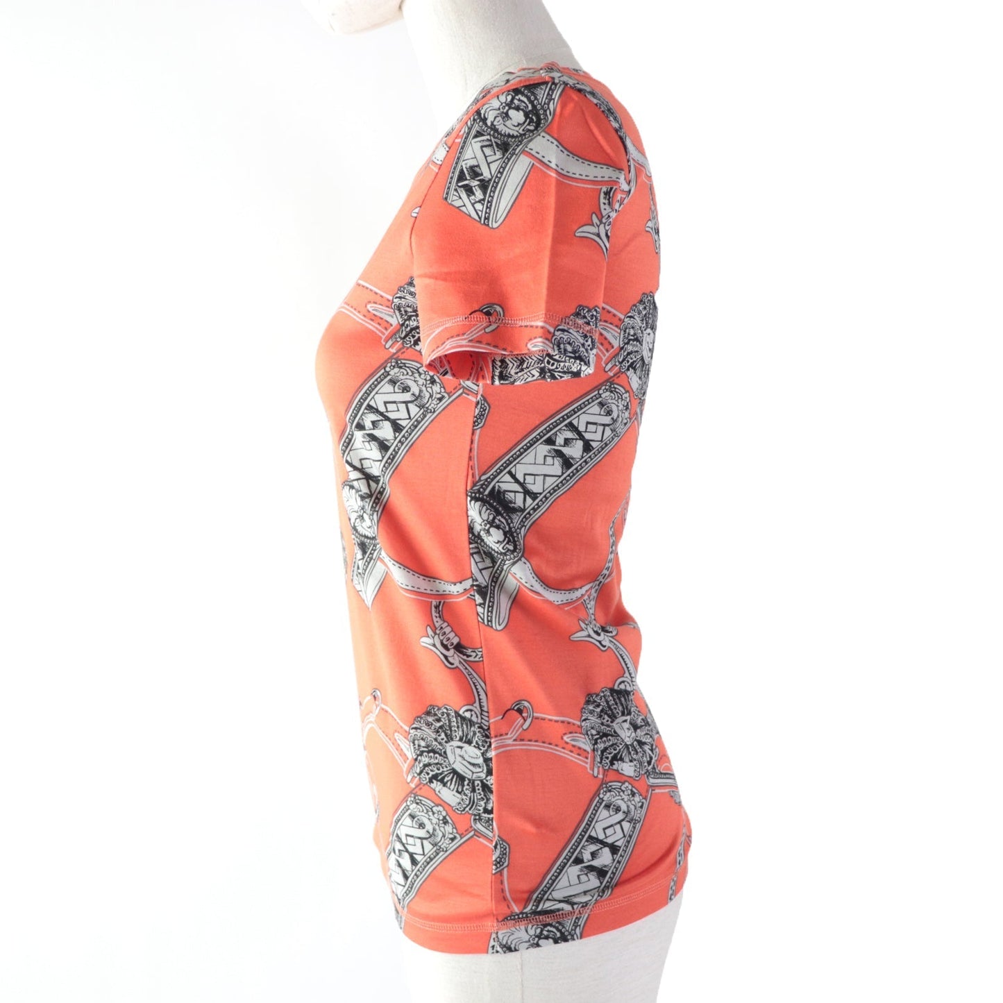 HERMES Short sleeve T-shirt cotton Orange type 34