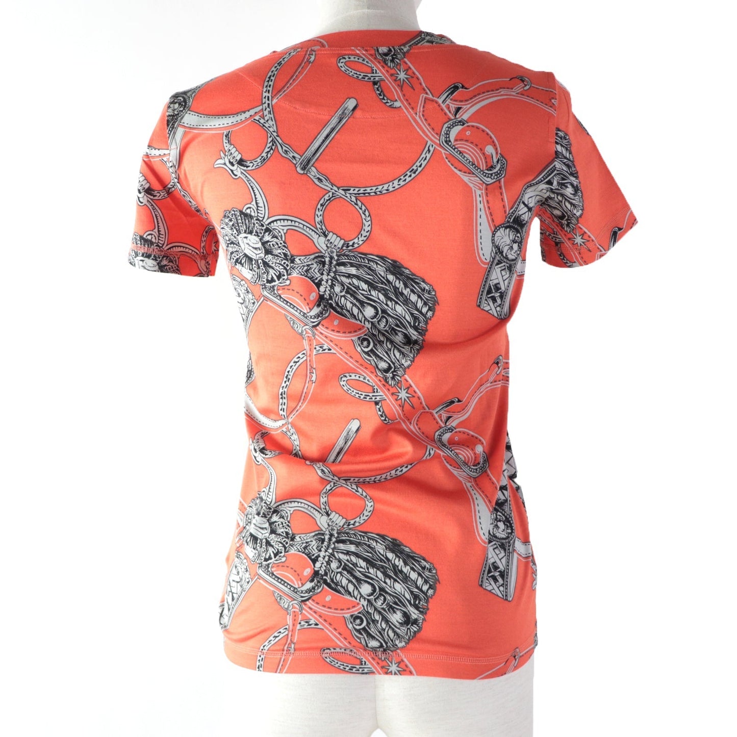HERMES Short sleeve T-shirt cotton Orange type 34