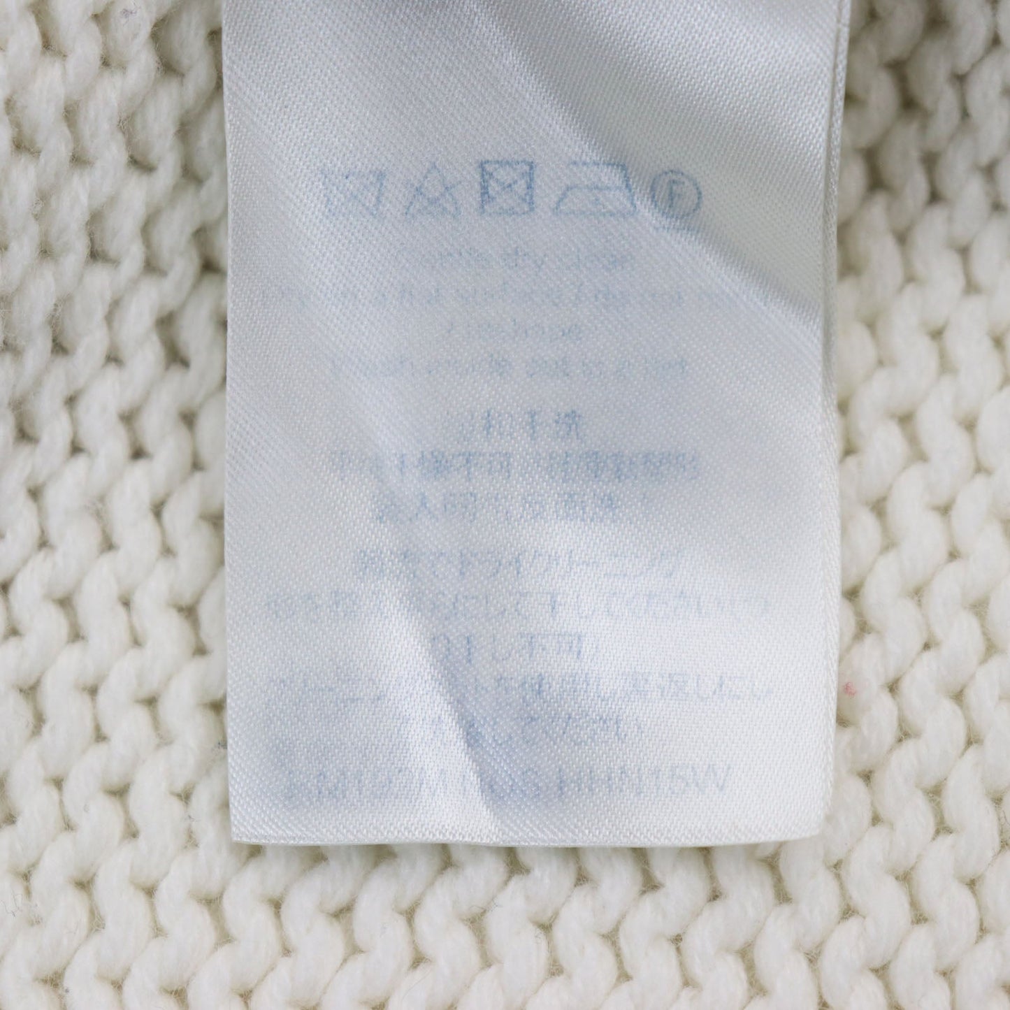 LOUIS VUITTON cardigan HHN15W wool off white Baseball zip-up knit long cardigan XL