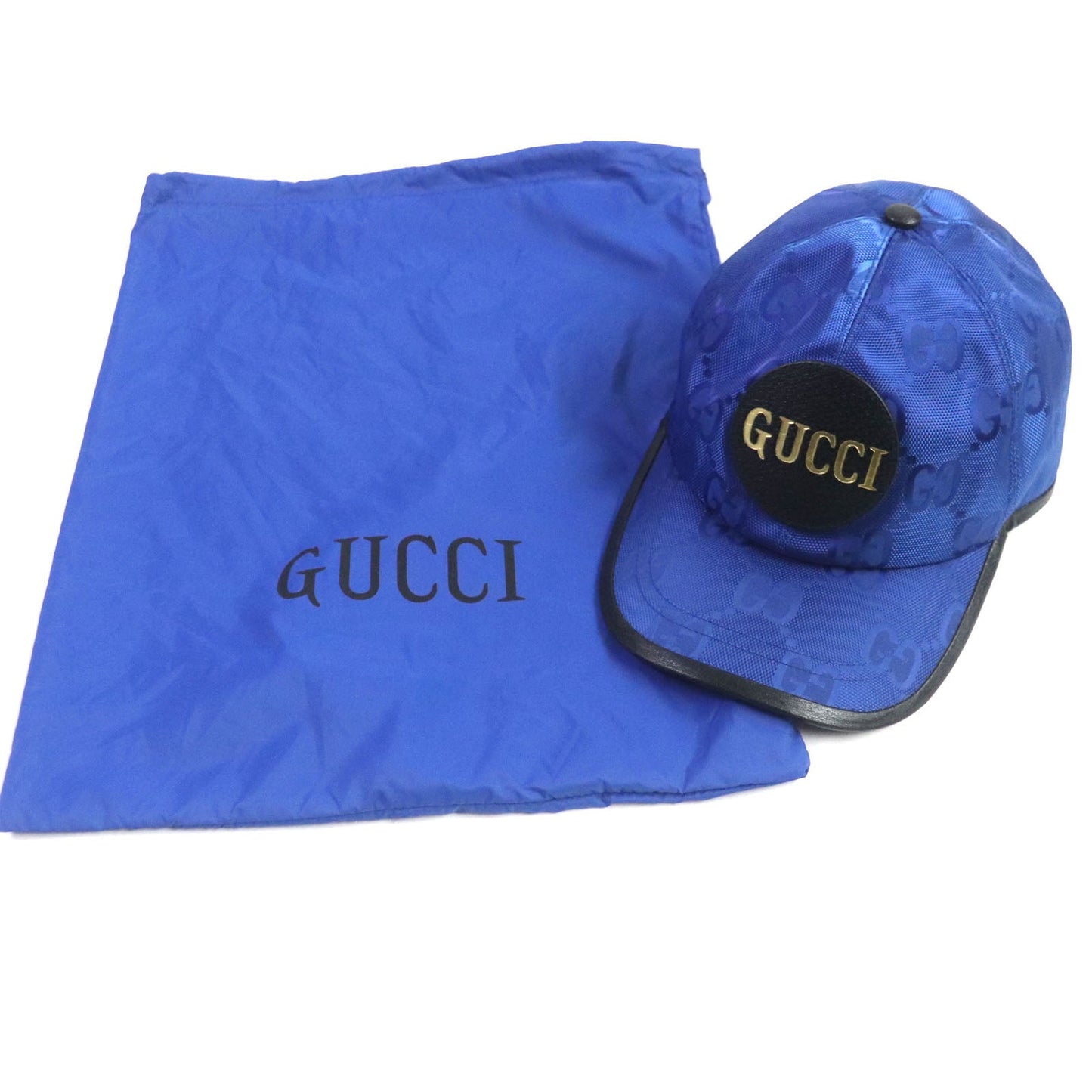 GUCCI cap 627114 Nylon blue-black OFF THE GRID M
