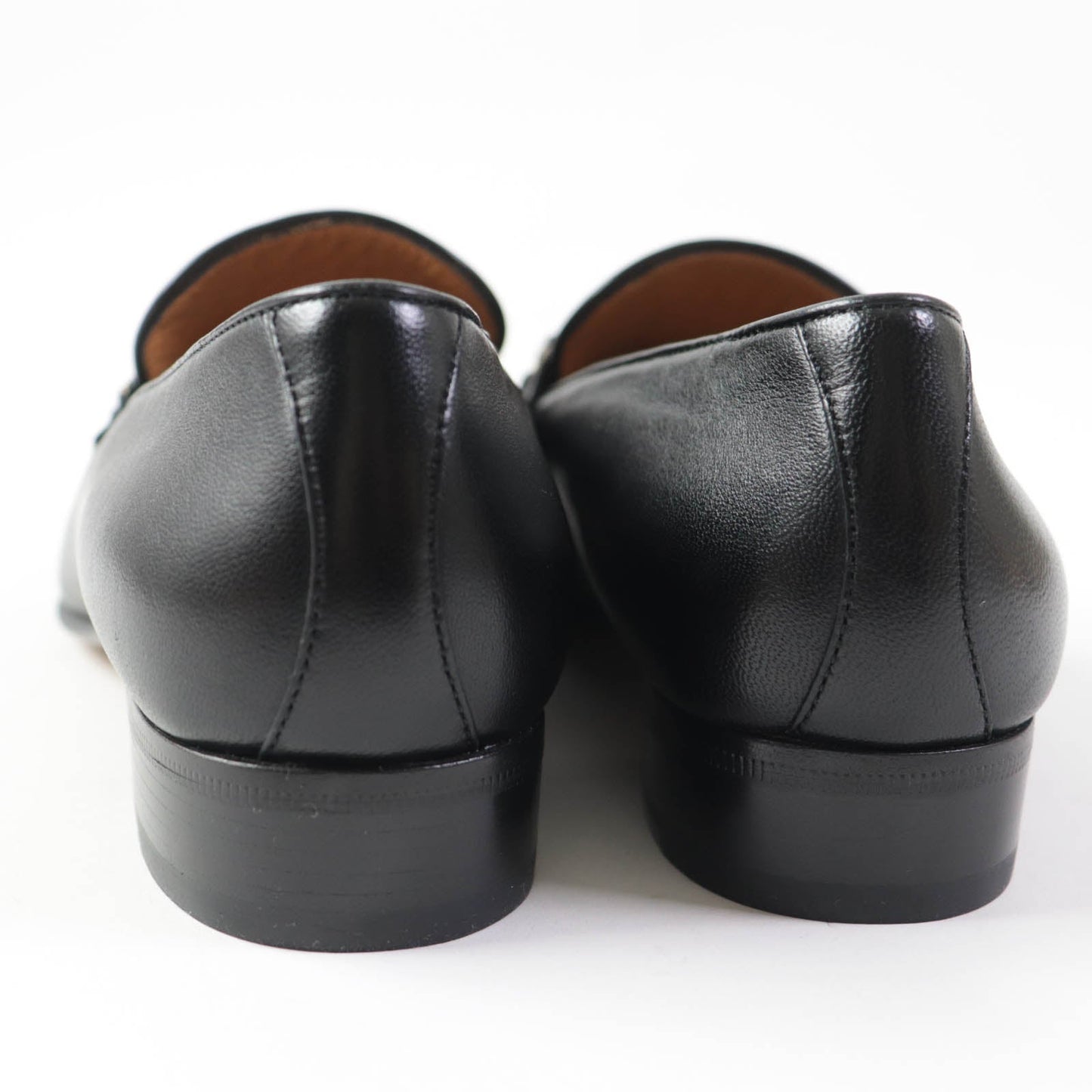 GUCCI loafers 740434 leather black 37.5