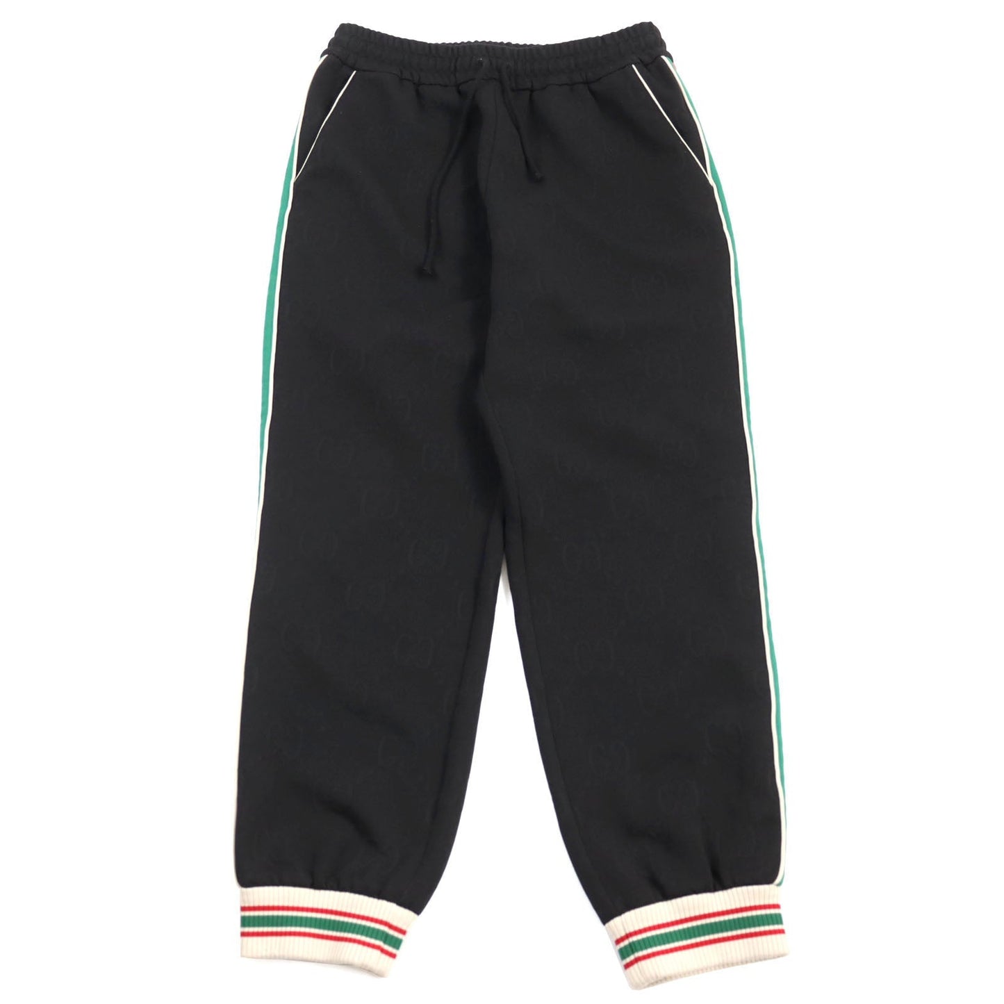 GUCCI Pants 663569 XJDE9 polyester Black type GG jersey jacquard jogging pants M