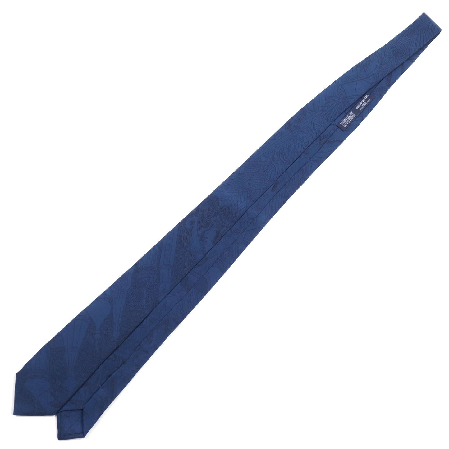 HERMES tie silk blue