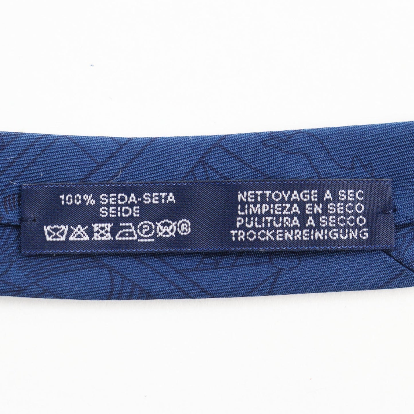 HERMES tie silk blue