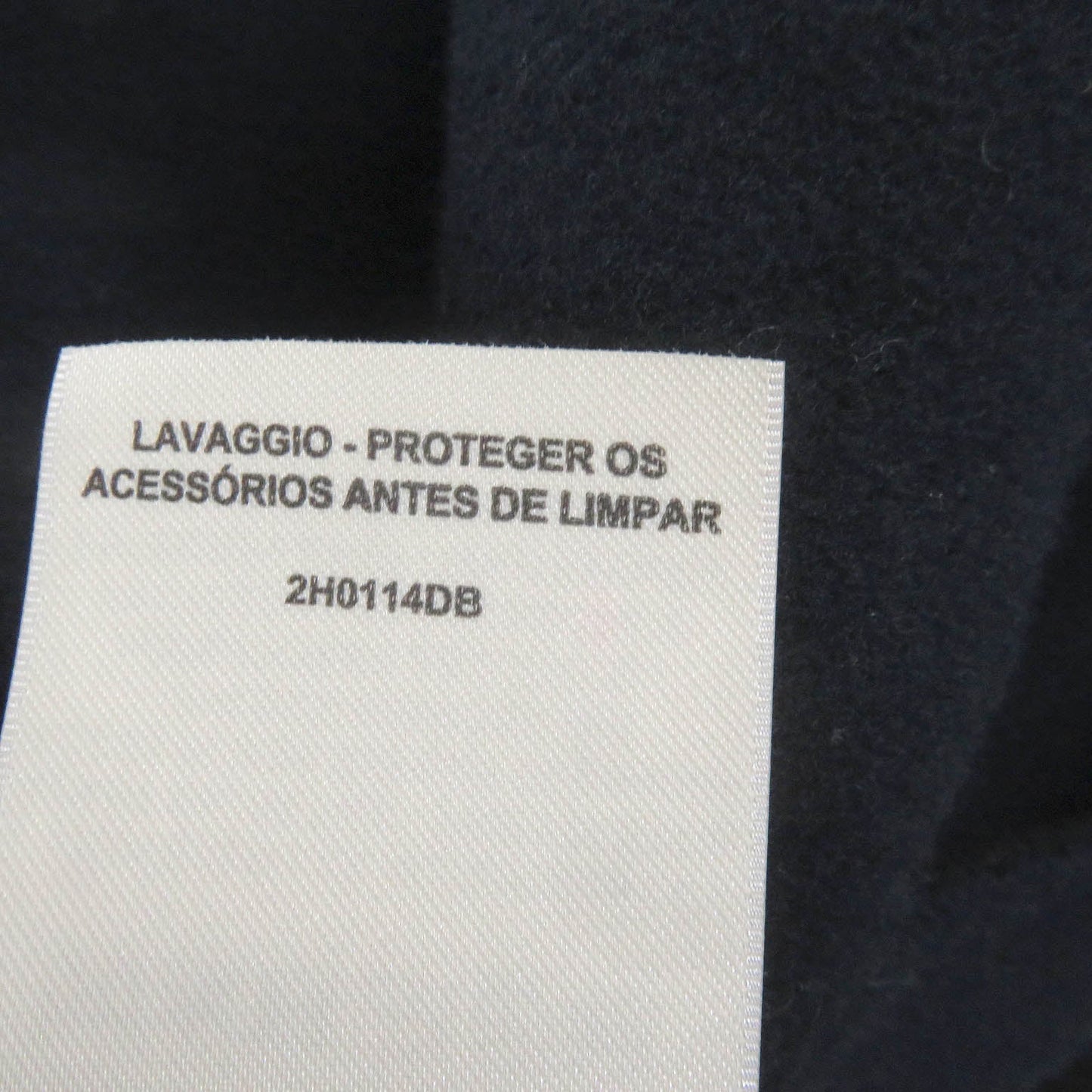 HERMES coat 2H0114DB Main: 100% cashmere, part: lamb leather Black navy Women 36 Used