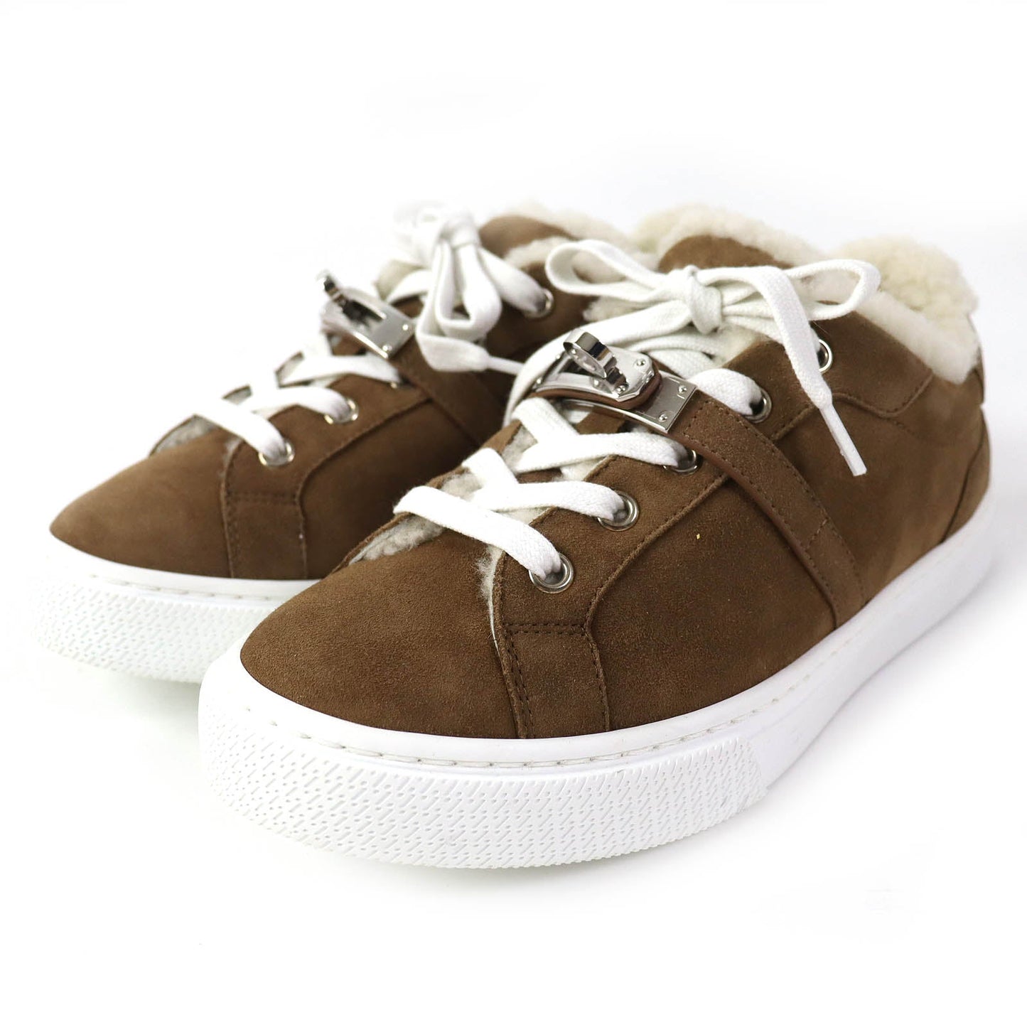 HERMES sneakers Sheepskin Brown beige Day 35