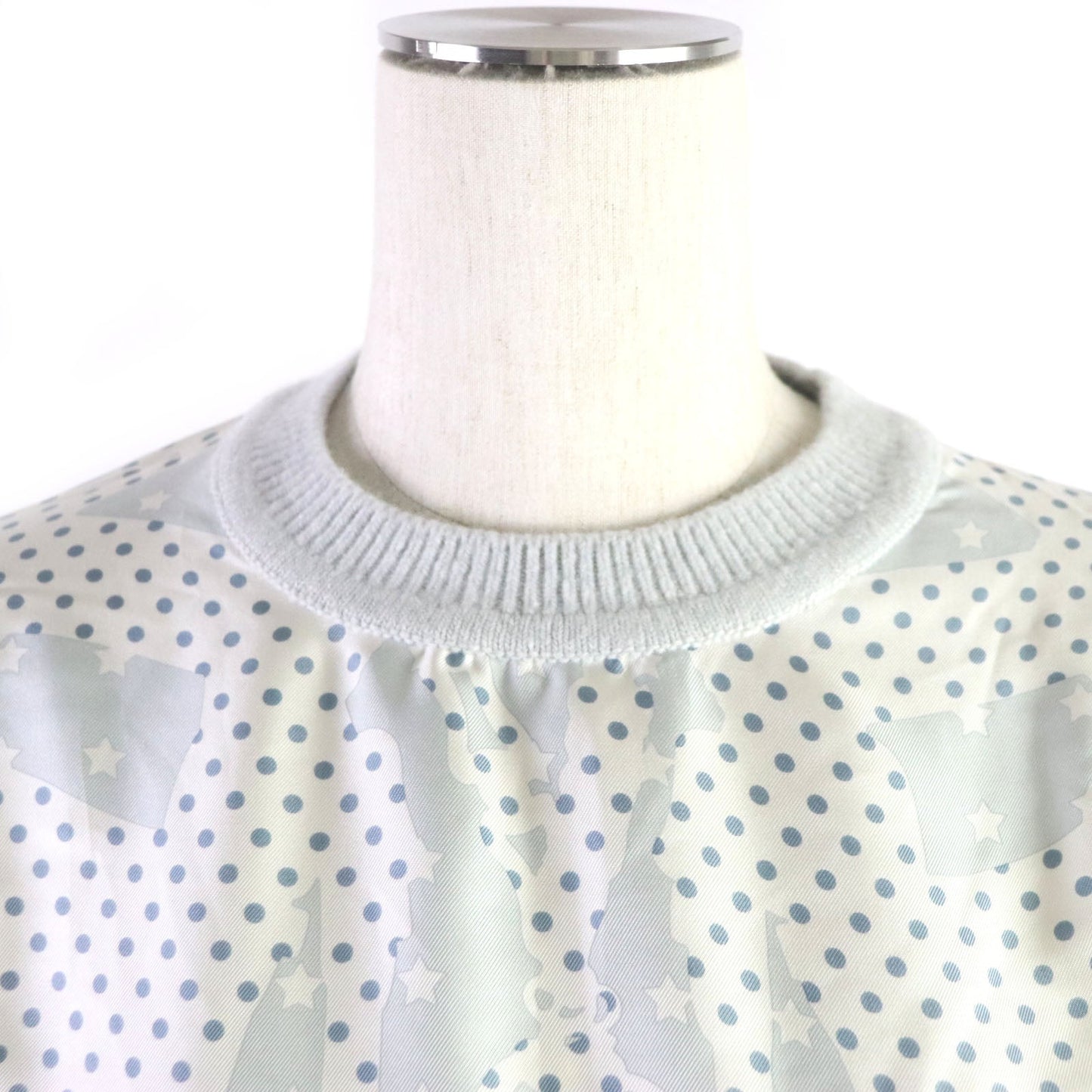 HERMES knit silk Ice blue Brides de Gala 34