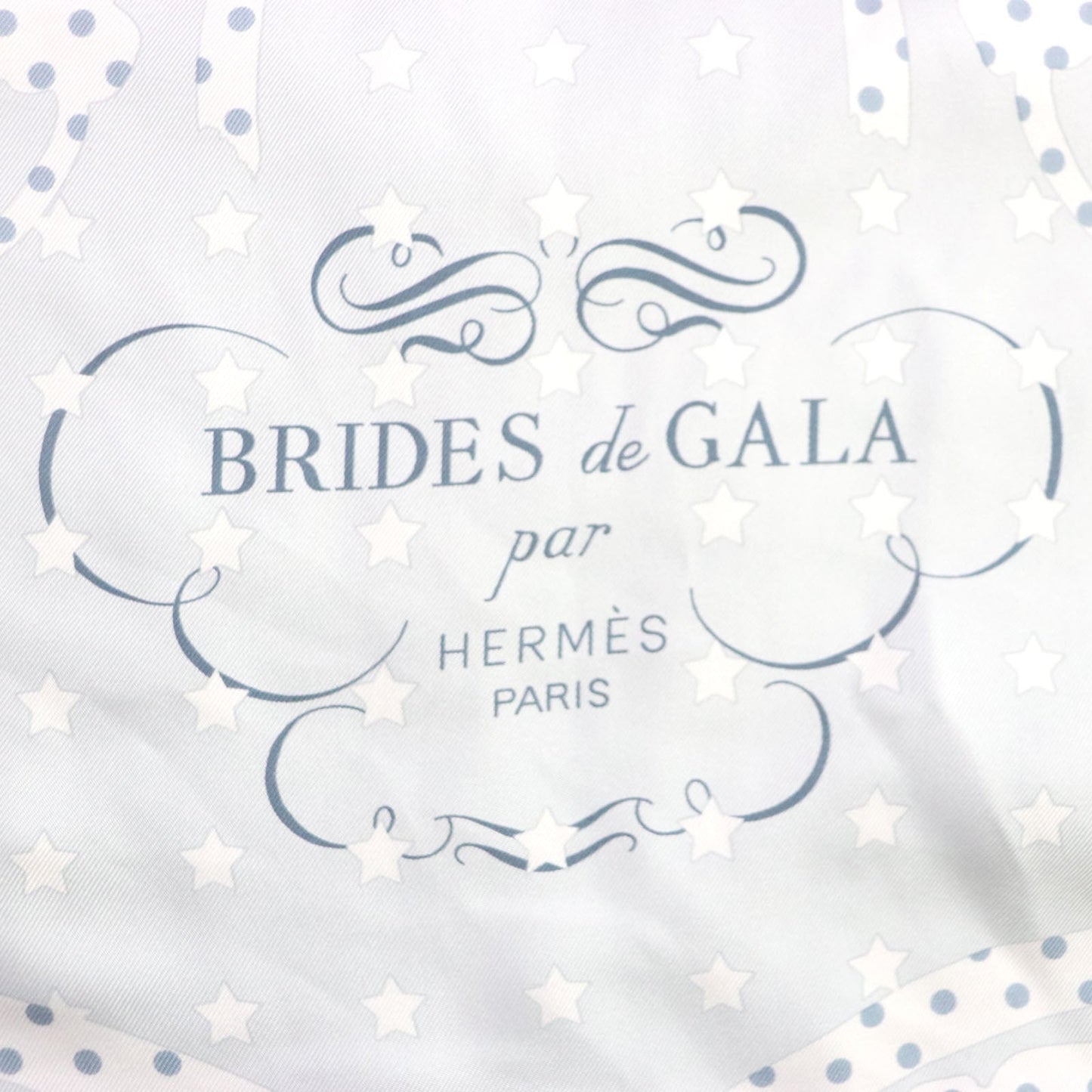 HERMES knit silk Ice blue Brides de Gala 34