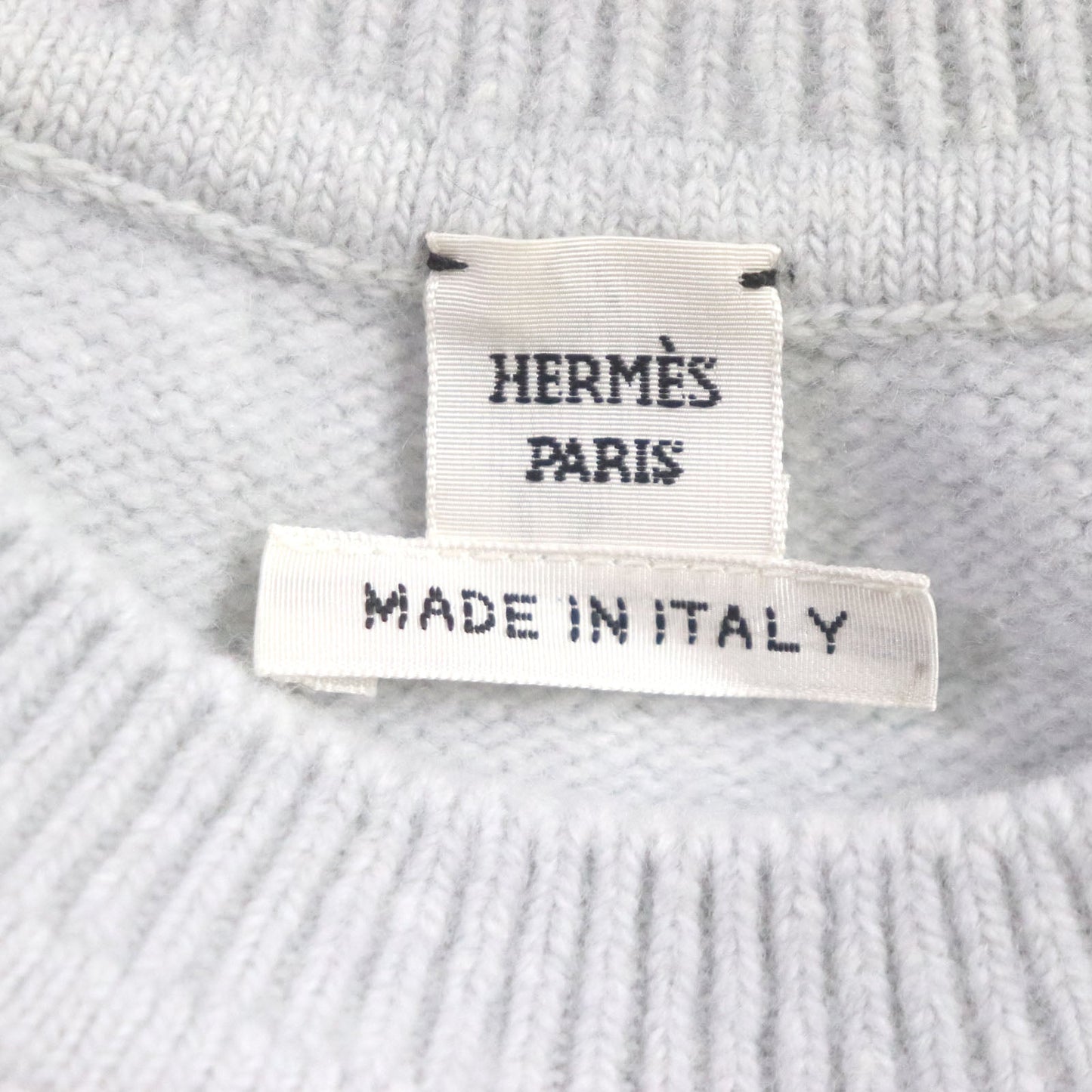 HERMES knit silk Ice blue Brides de Gala 34